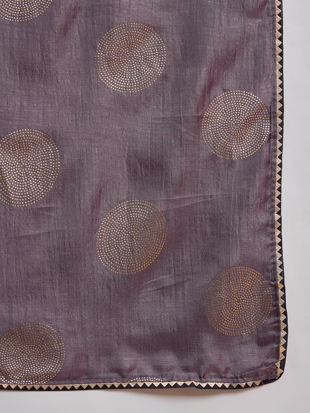 Purple Dola silk Foil Printed Saree - Ressa