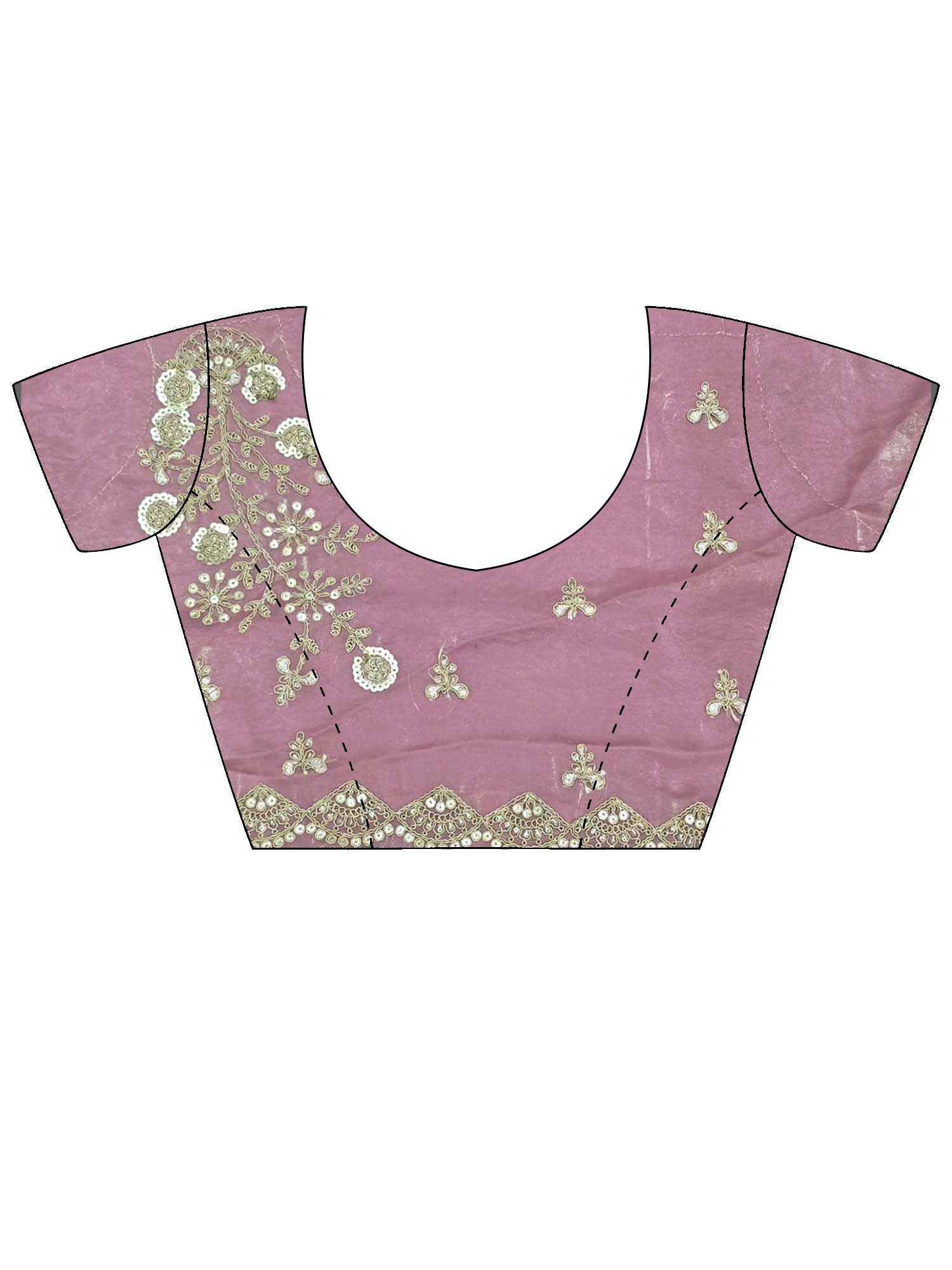 Purple Embellished Tissue Sarees - Ressa