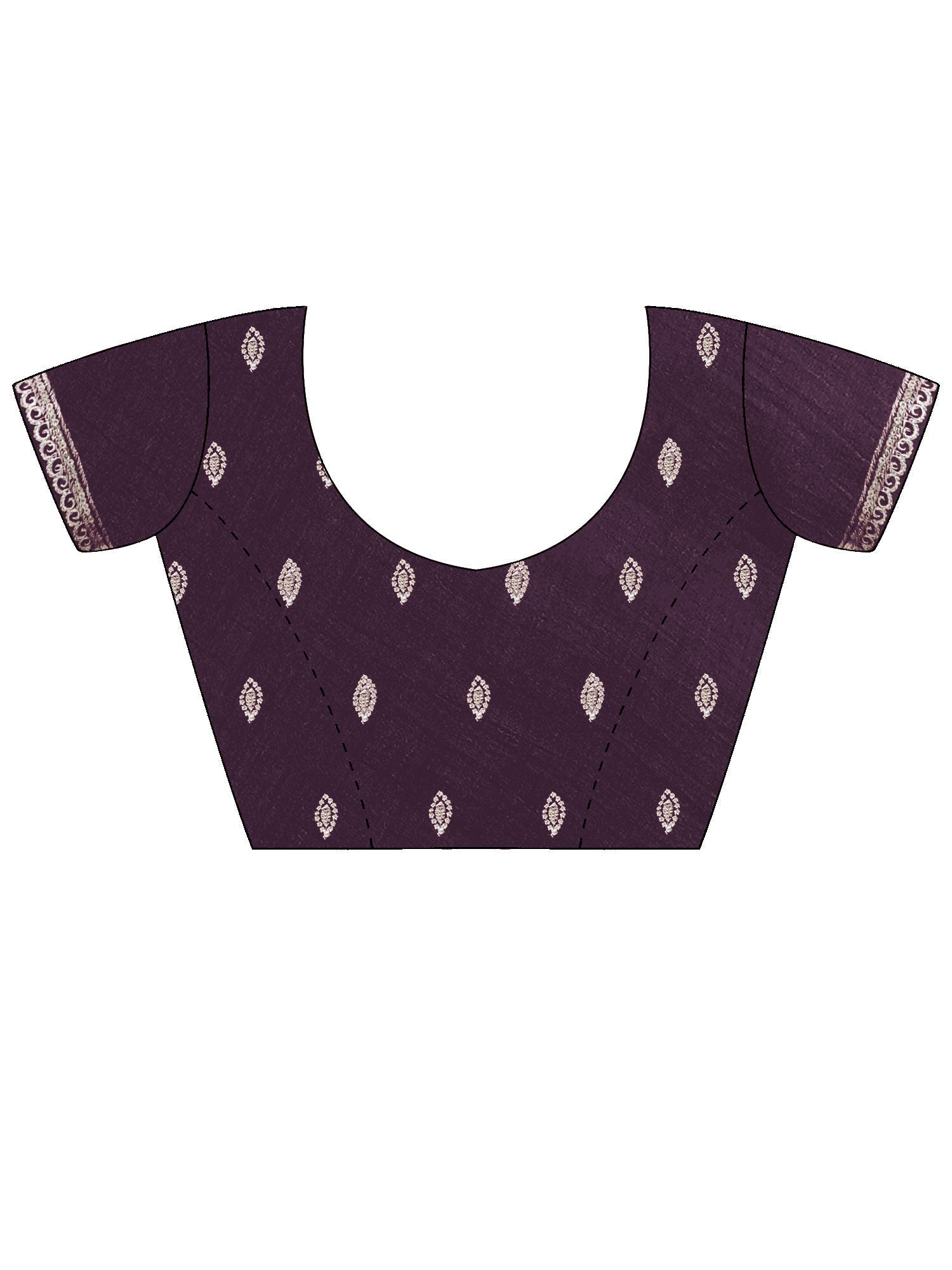Purple Georgette Embroidered Saree - Ressa