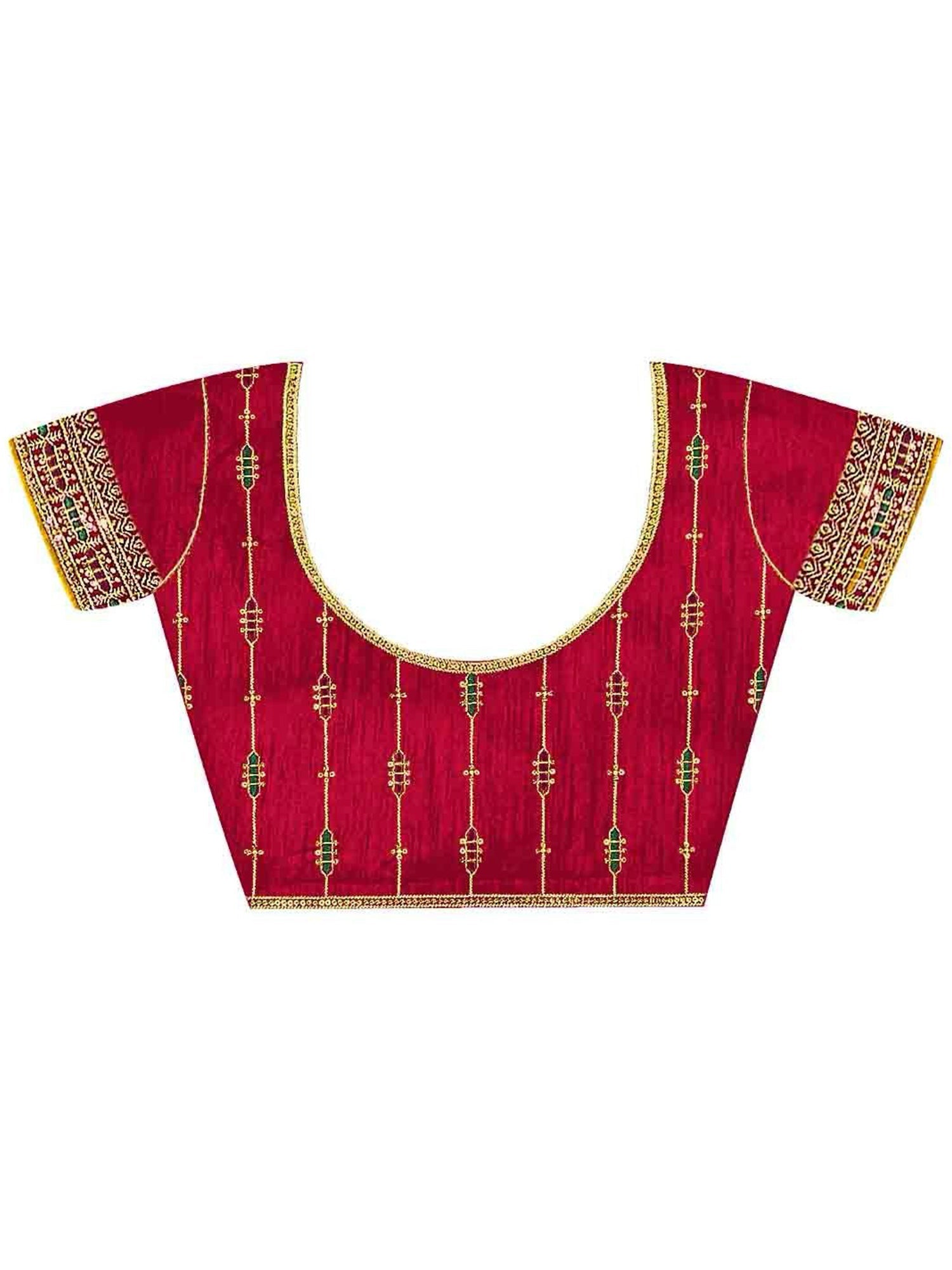 Purple Georgette Saree with Embroidered Border - Ressa