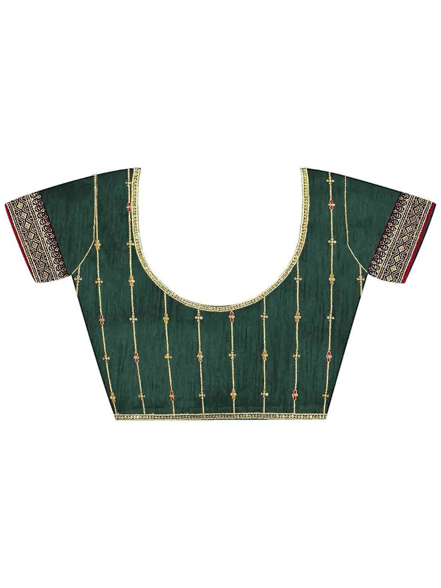 Purple Georgette Saree with Embroidered Border - Ressa
