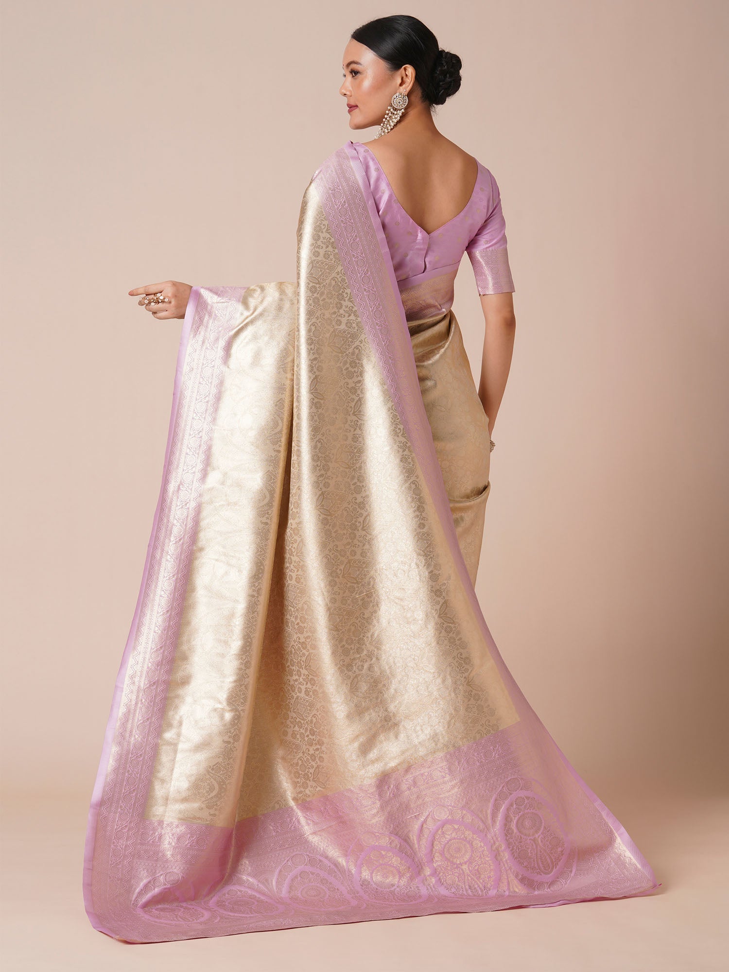 Purple Jari Silk Kanjivaram Saree - Ressa