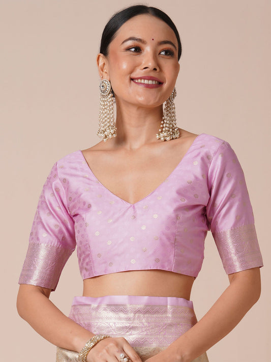 Purple Jari Silk Kanjivaram Saree - Ressa