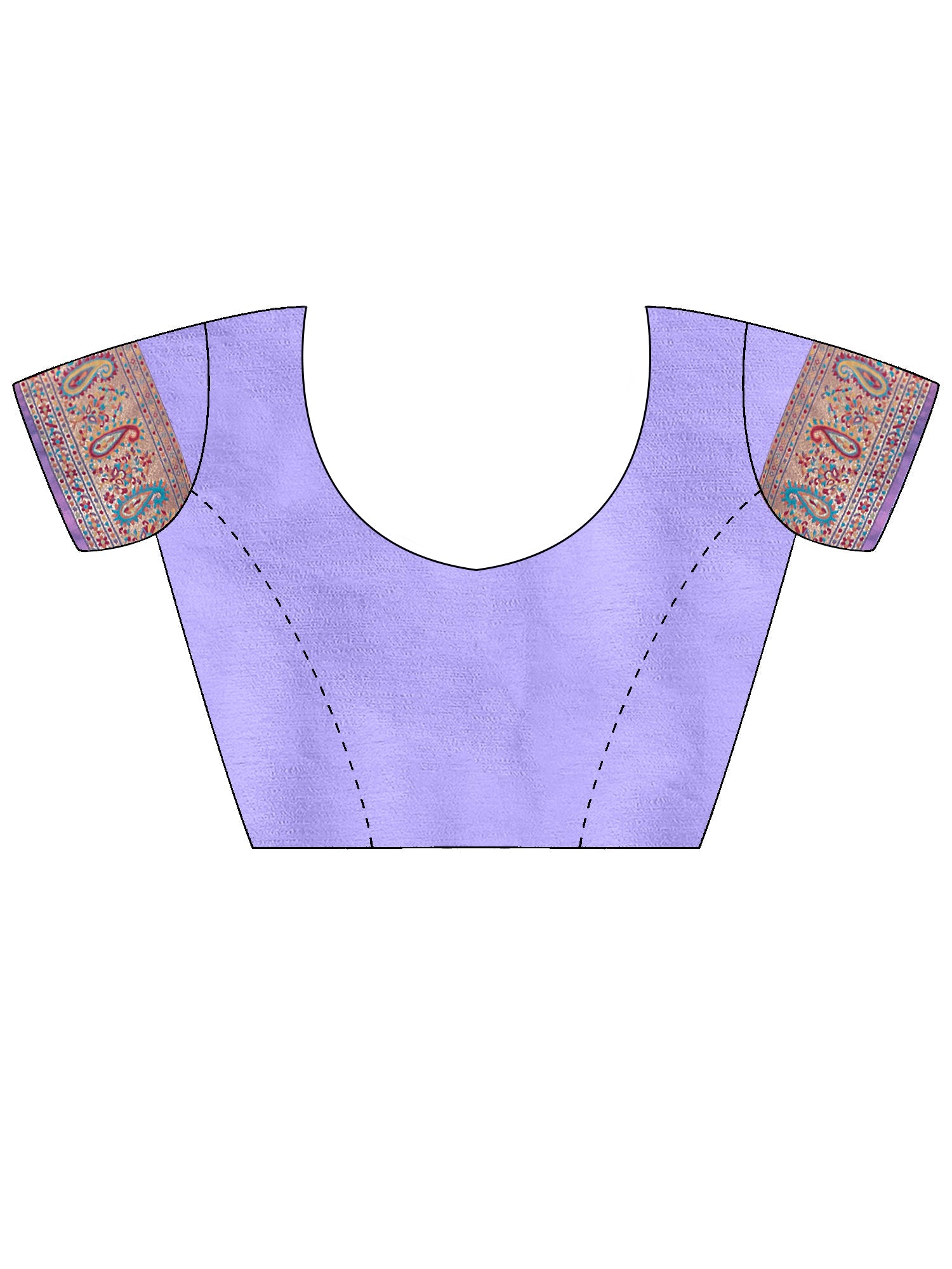 Purple Kashmiri Silk Sare - Ressa