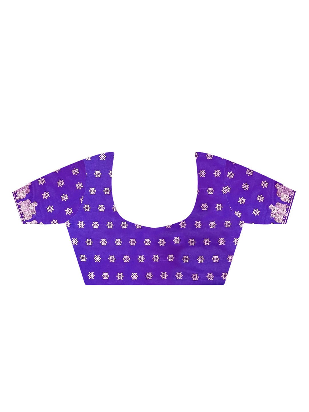 Purple : Satin Silk : Banarasi Woven : Pichwai Motifs : Gold Zari : Blouse Saree - Ressa