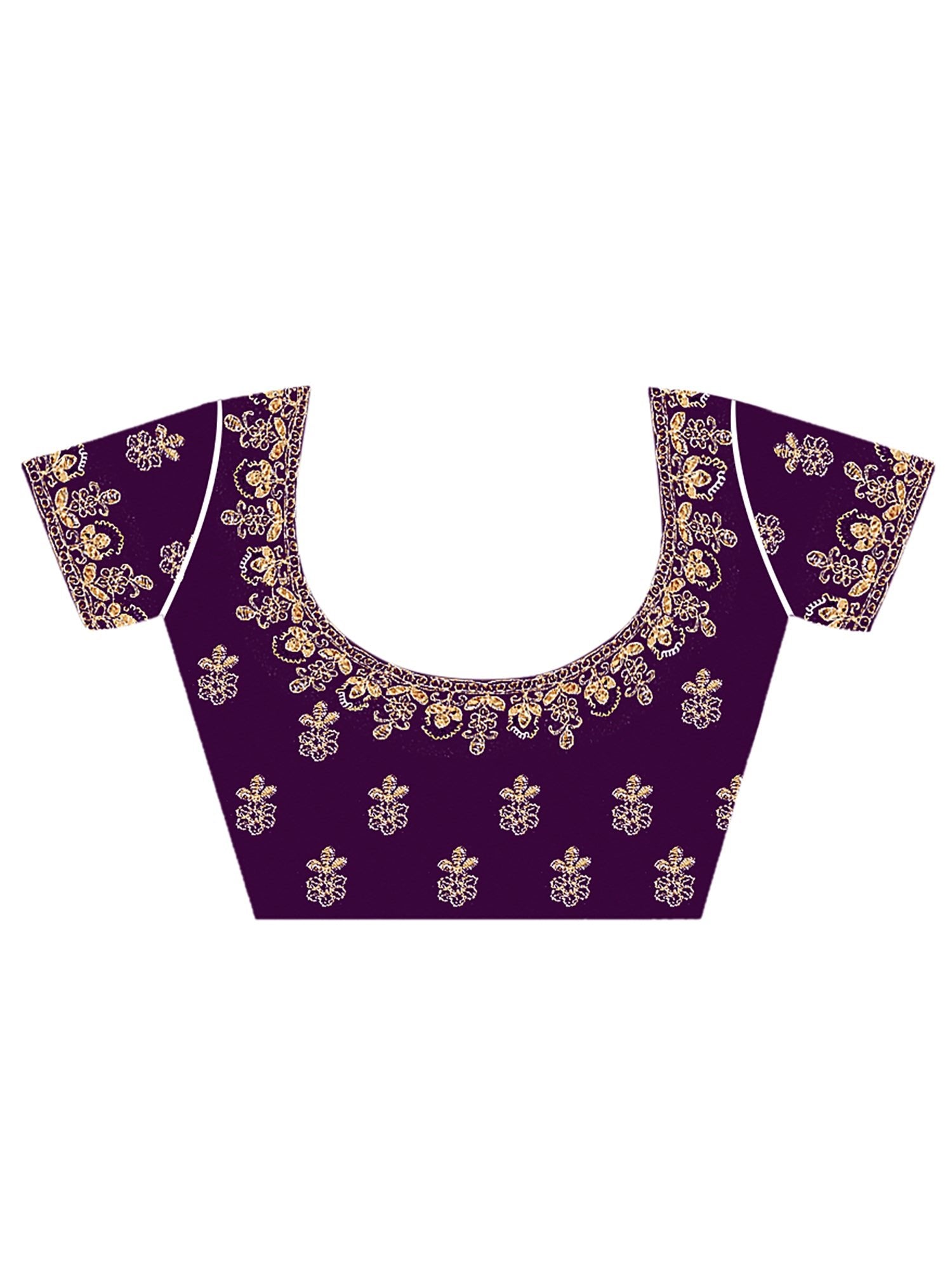 Purple Silk Blend Bandhani Print saree - Ressa
