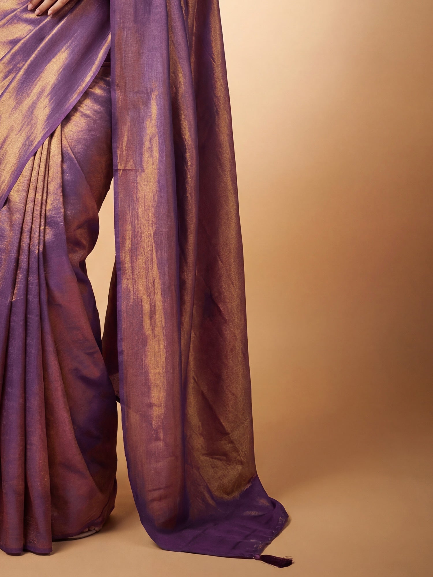 Purple Tissue Silk Saree - Ressa