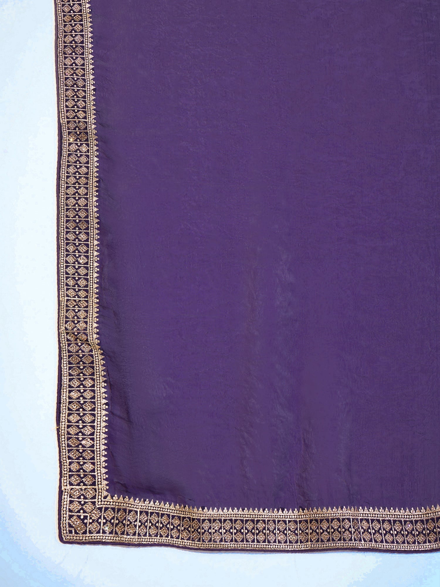Purple Tissue Silk Saree wih Zari Stripe - Ressa