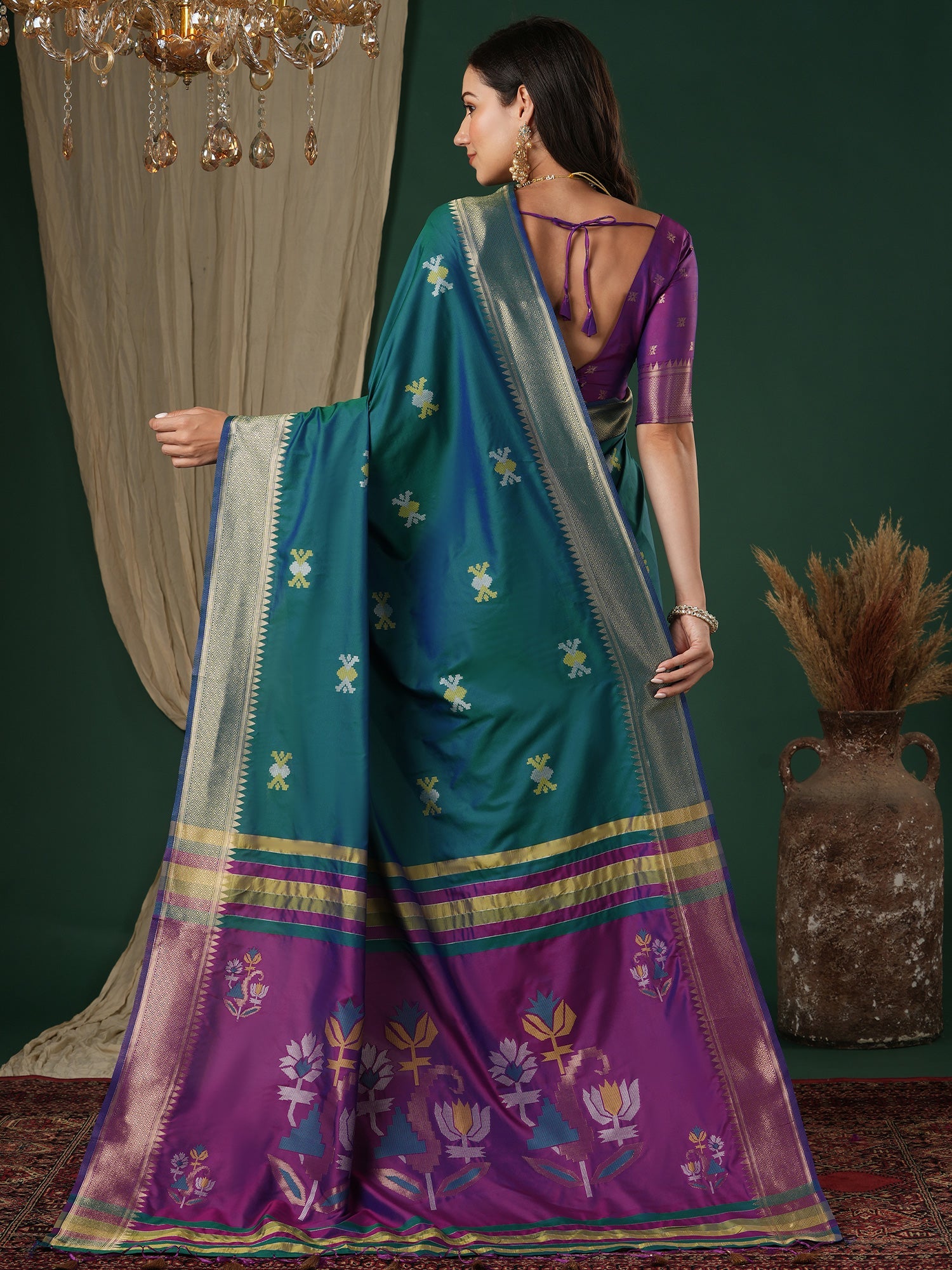 Rama Blue Banarasi Silk - Ressa