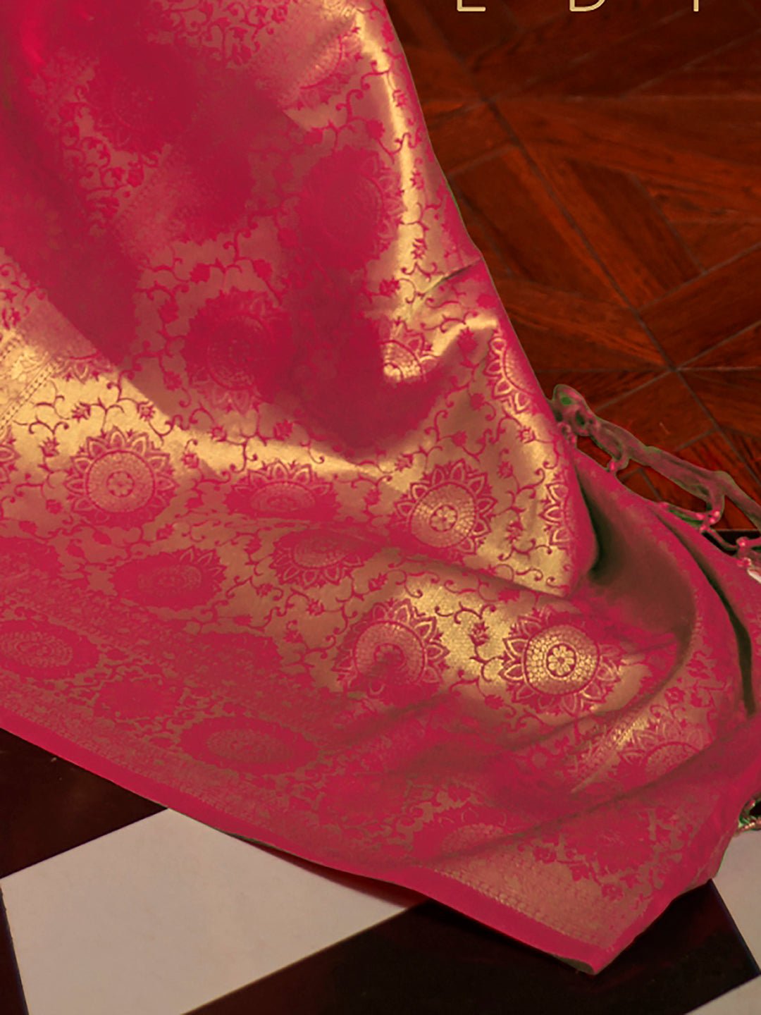 Rani Pink Banarasi Silk Saree - Ressa
