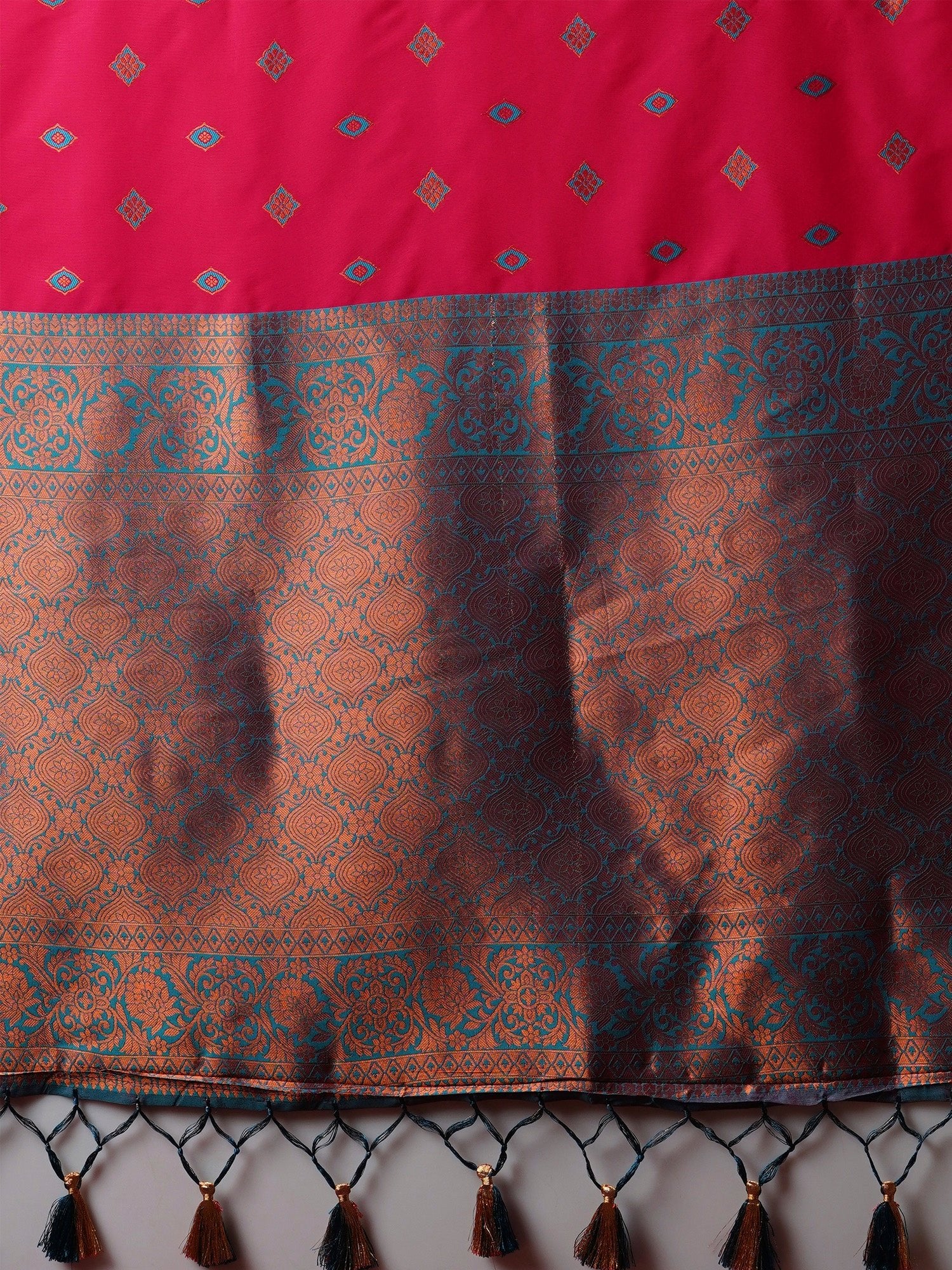 Rani Pink Banarasi Silk Saree - Ressa