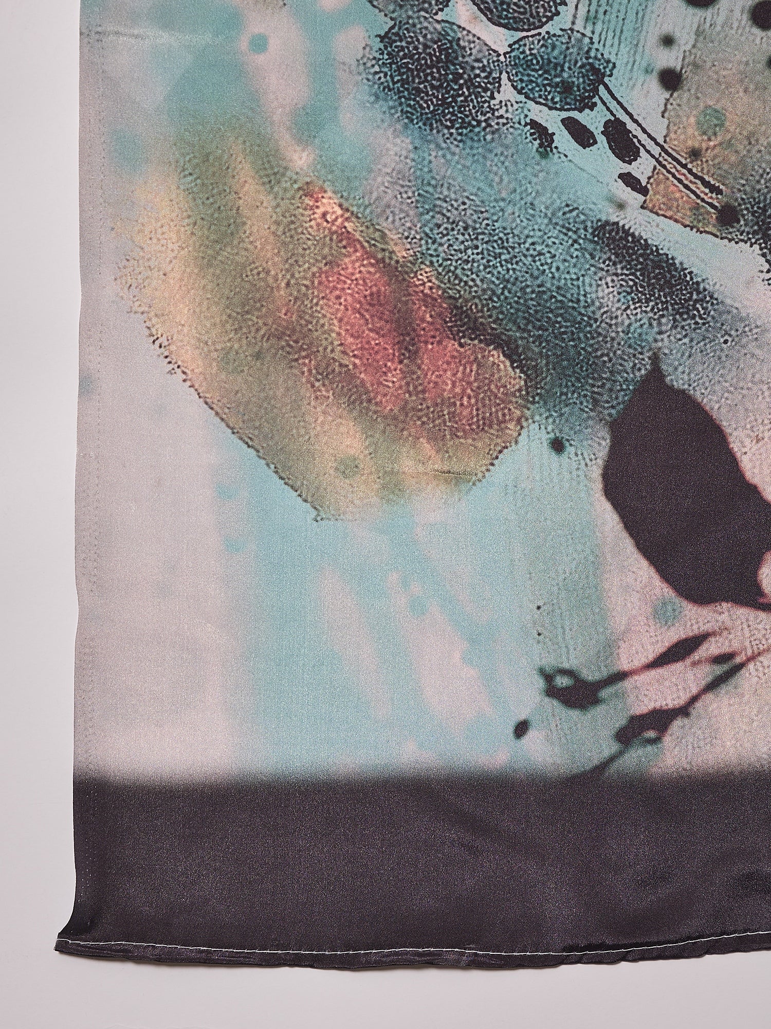 Ready To Wear Abstract Print Satin Silk Saree - Ressa