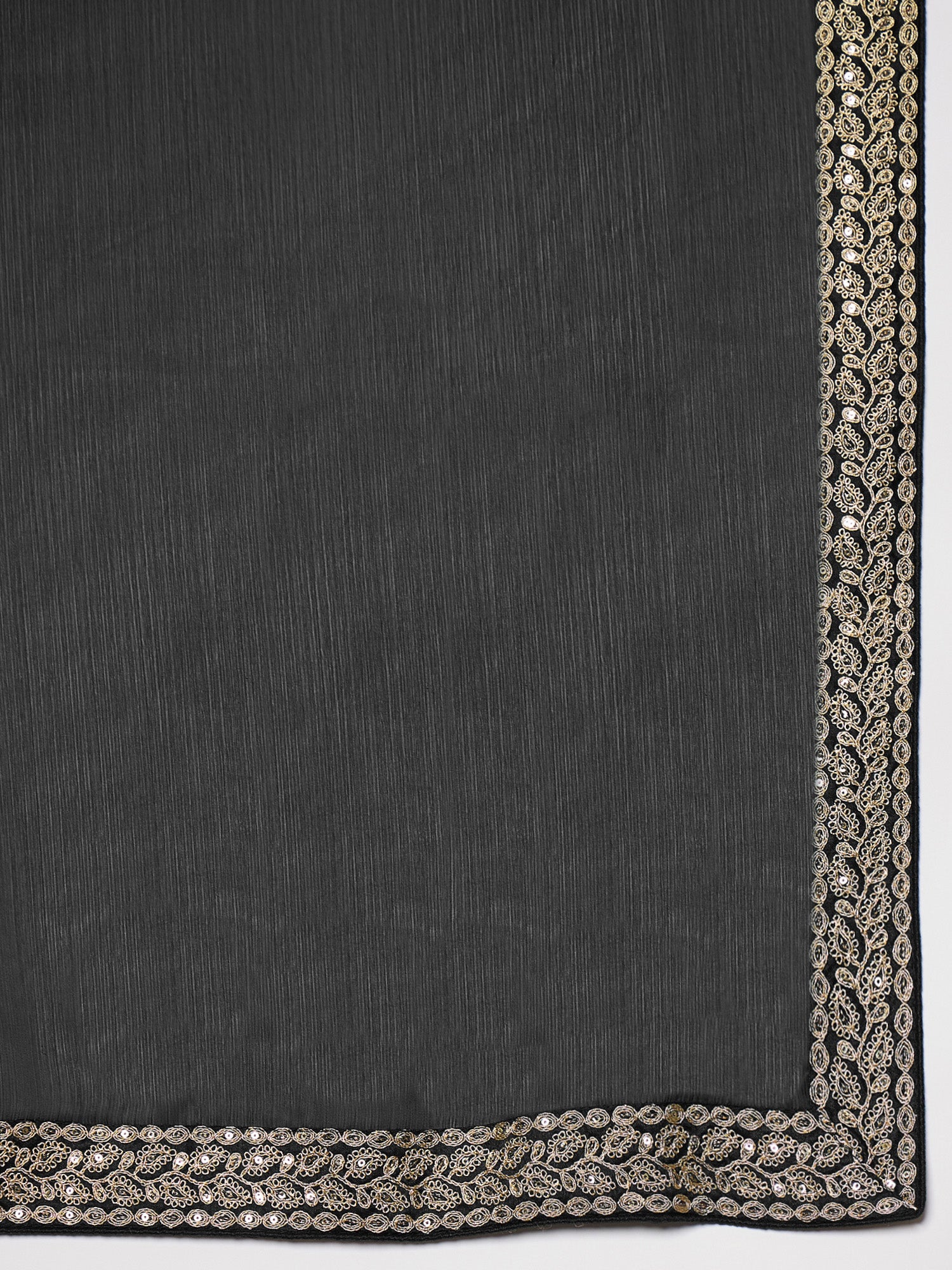 Ready to Wear Black Emblished Saree - Ressa