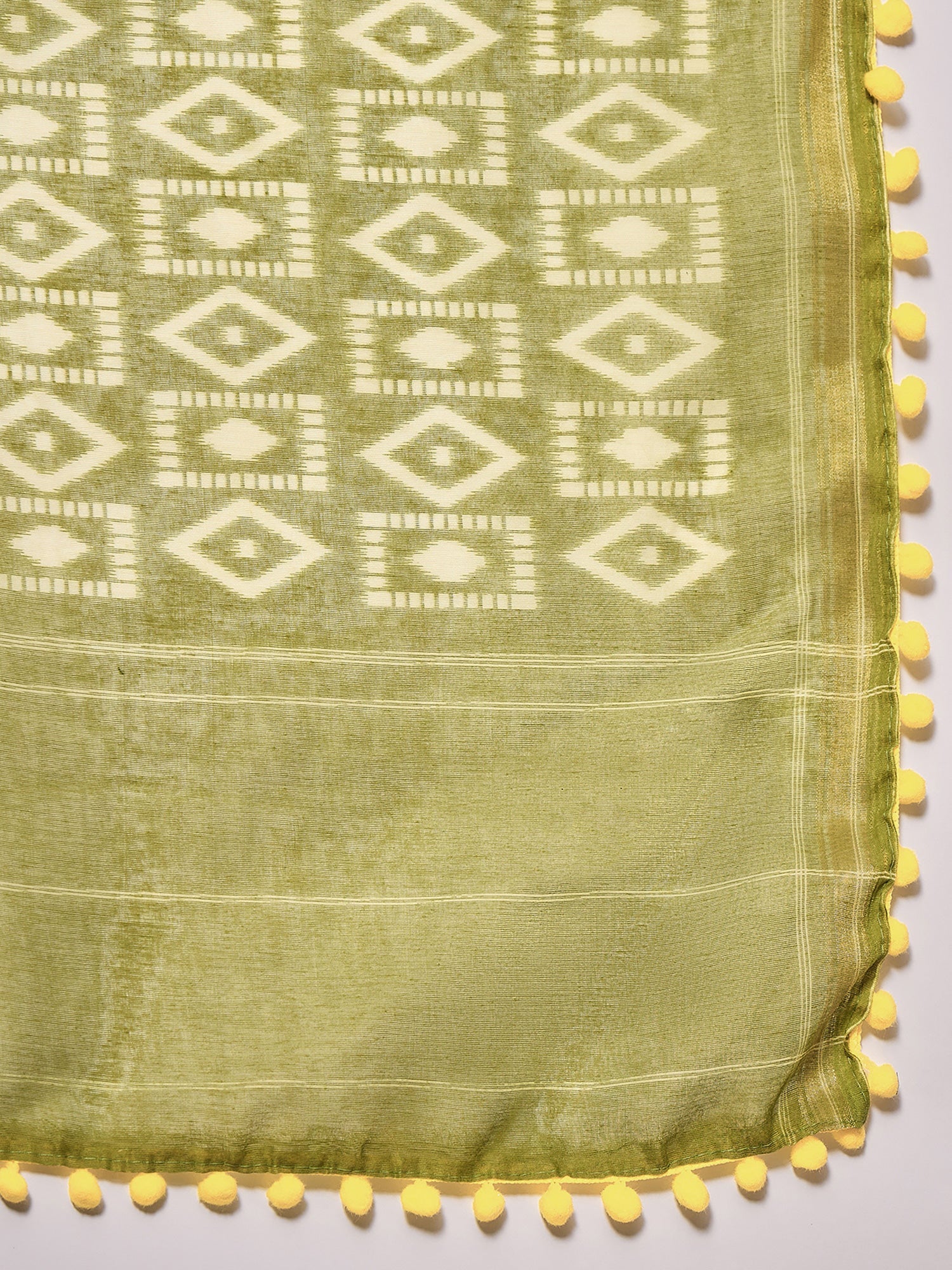 Ready to Wear Cotton Blend Ikkat Print Saree - Ressa