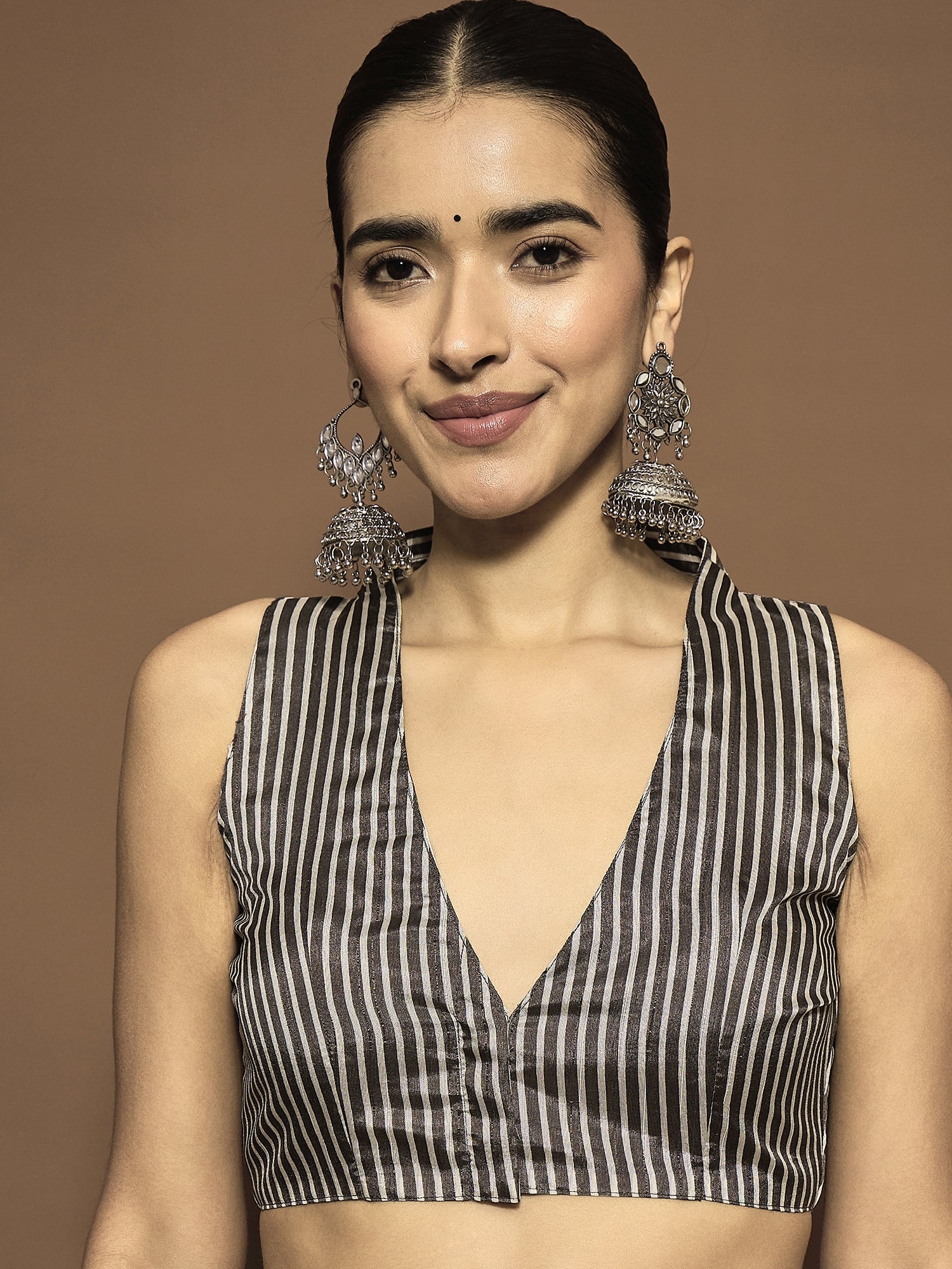 Ready to Wear Grey Print Bhagalpuri Silk Saree - Ressa