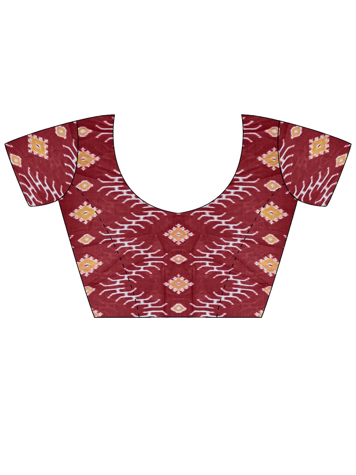 Red And white warli Print Saree - Ressa