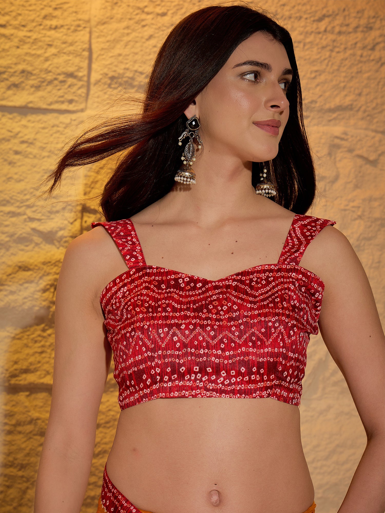 Red Banarasi Woven Silk Blend Saree - Ressa