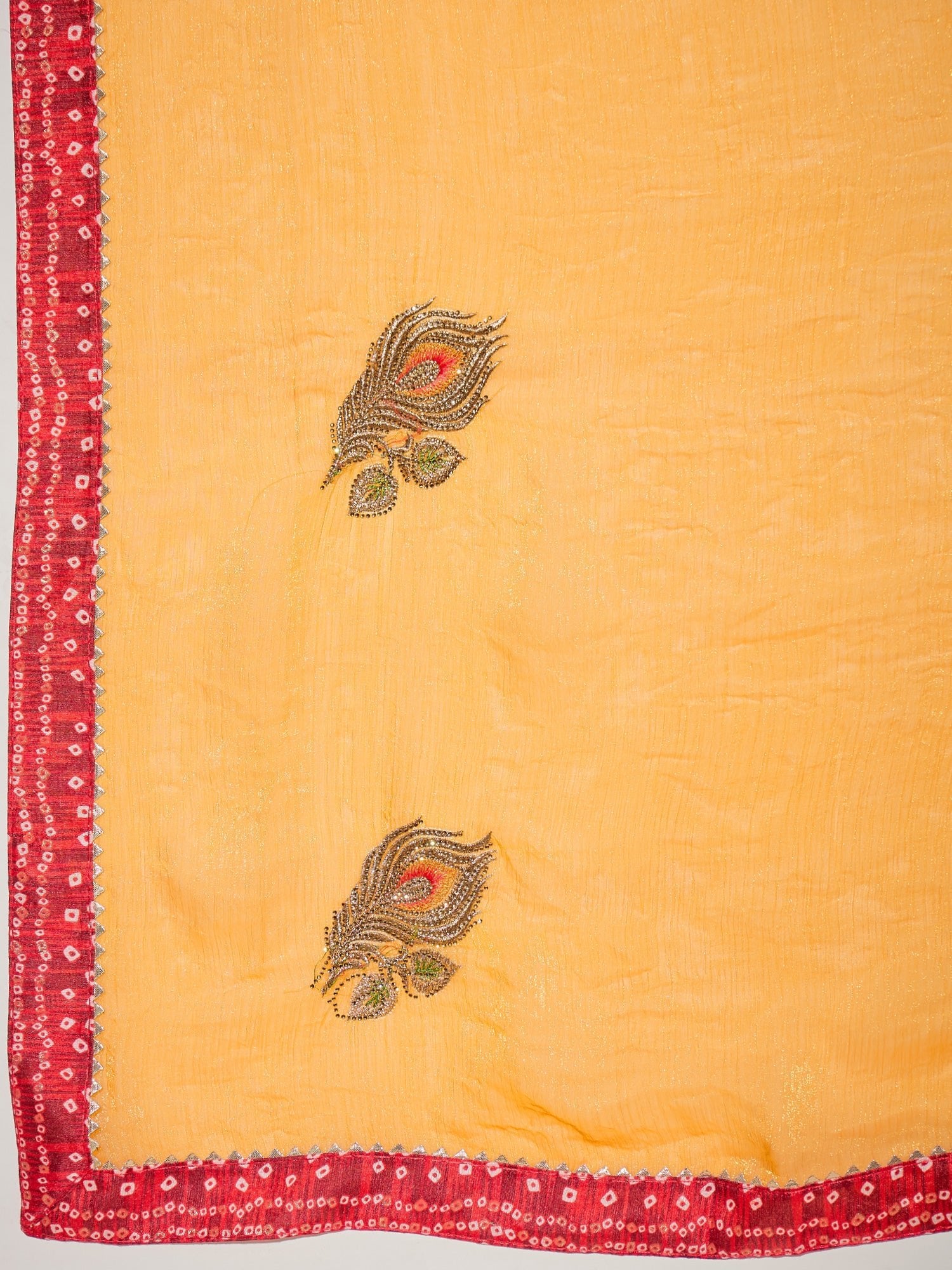 Red Banarasi Woven Silk Blend Saree - Ressa
