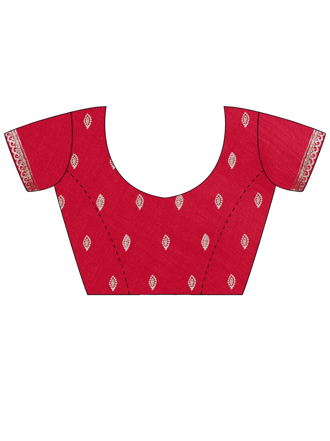Red Georgette Embroidered Saree - Ressa