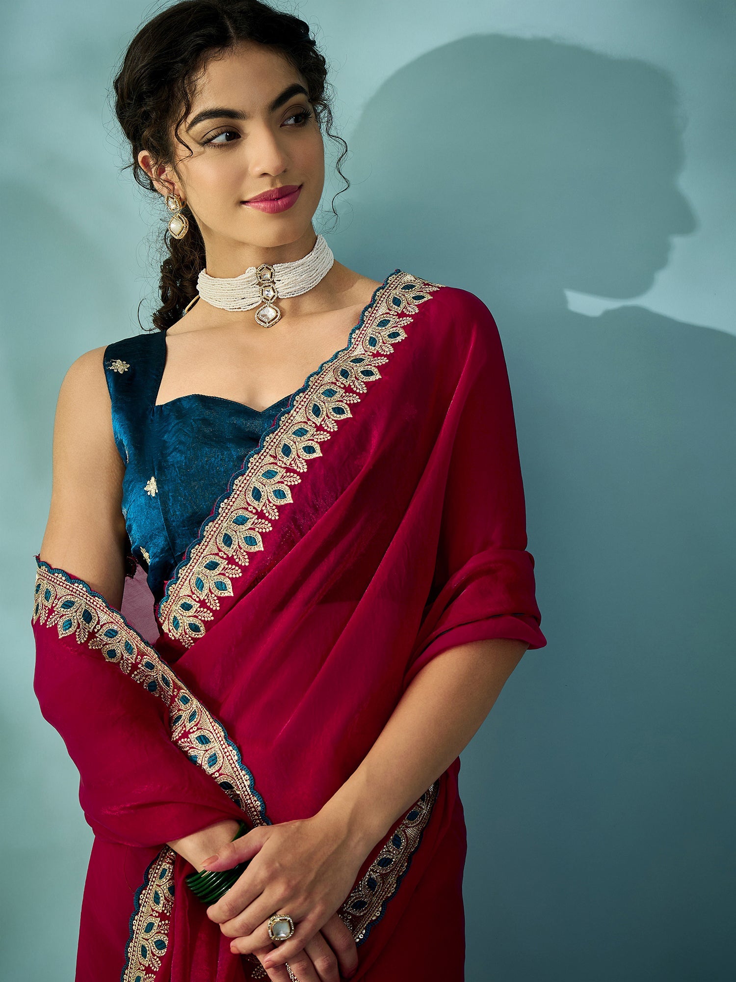 Red Georgette Saree - Ressa