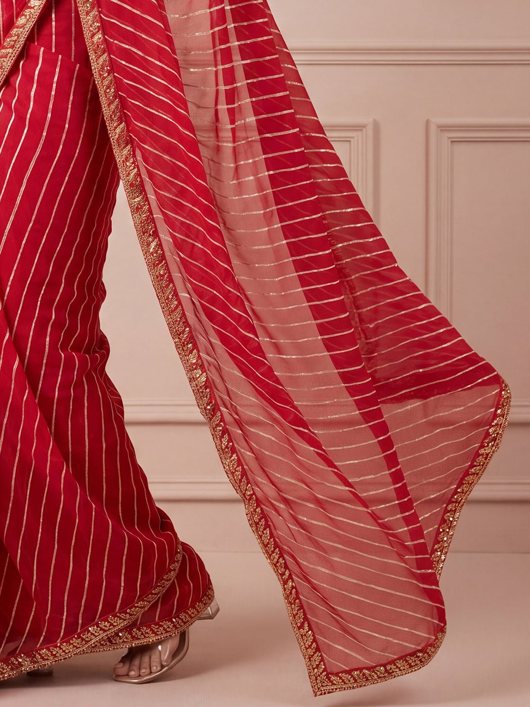 Red Georgette Saree - Ressa