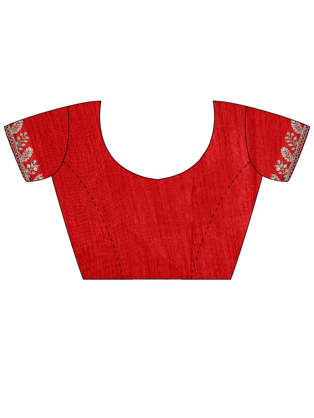 RED GEORGETTE STRIPED SAREE - Ressa