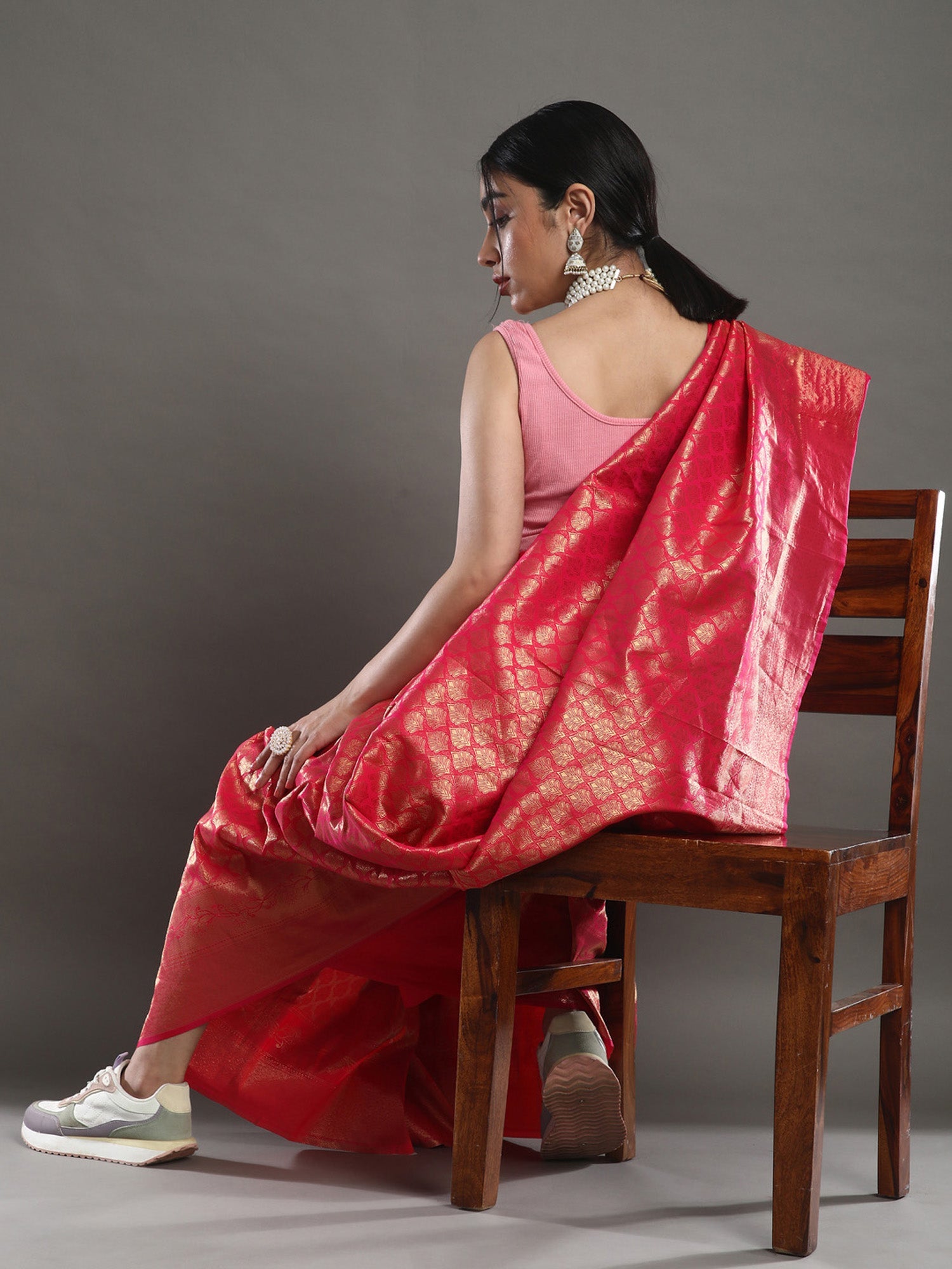 Red Kanjeevaram Silk Saree - Ressa