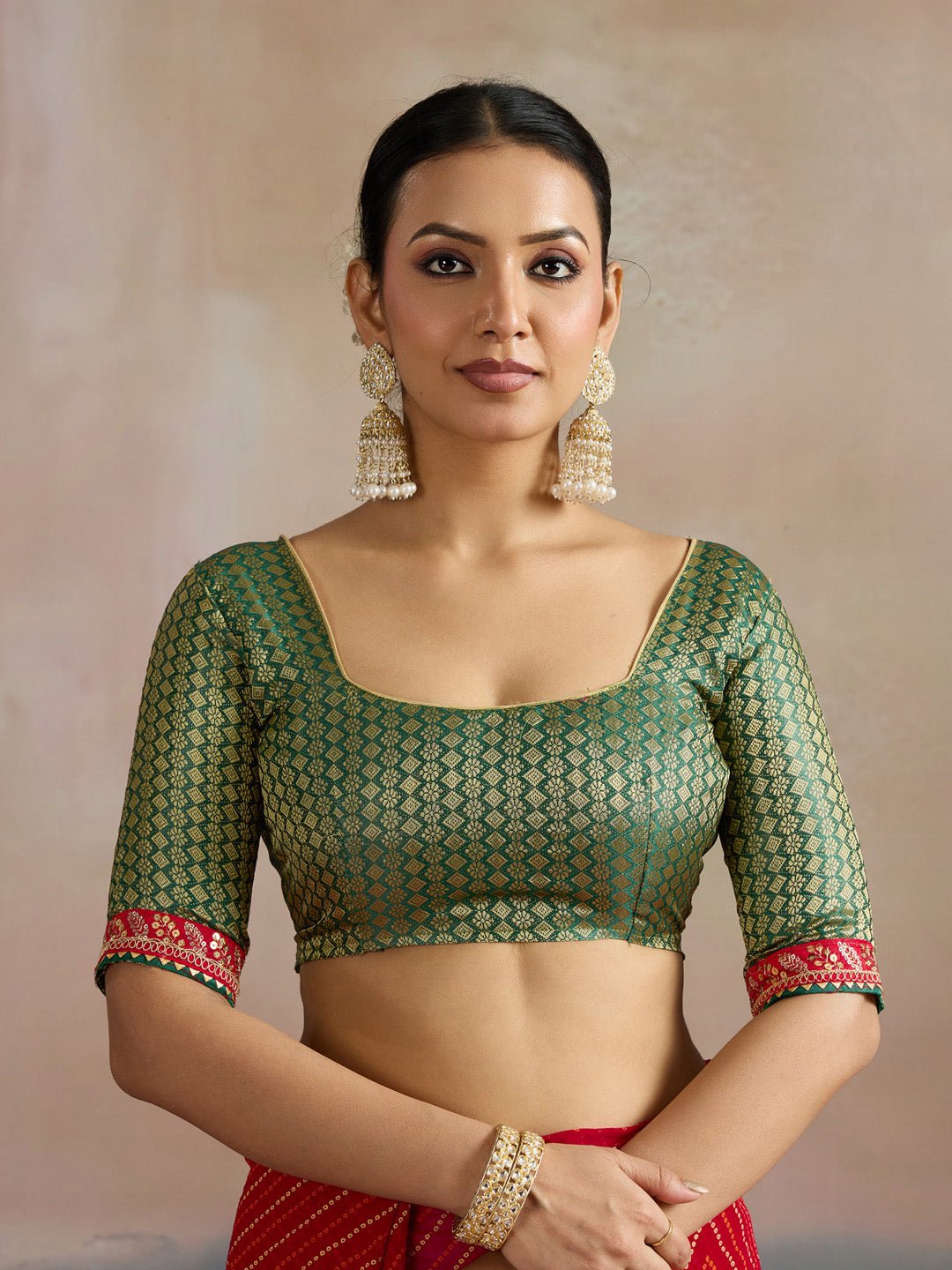 Red Leheriya Georgette Saree - Ressa