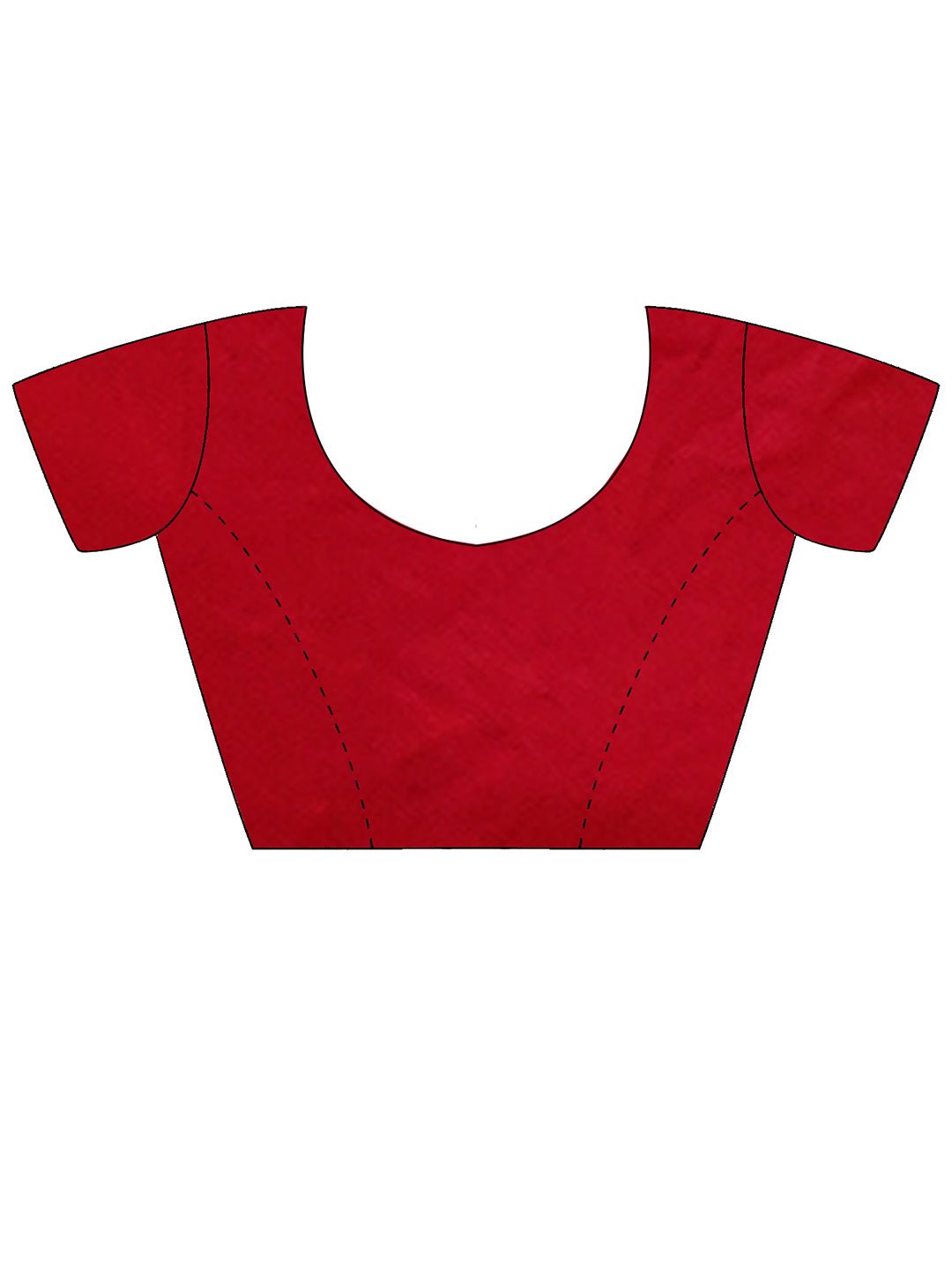 Red Satin Emblished Saree - Ressa