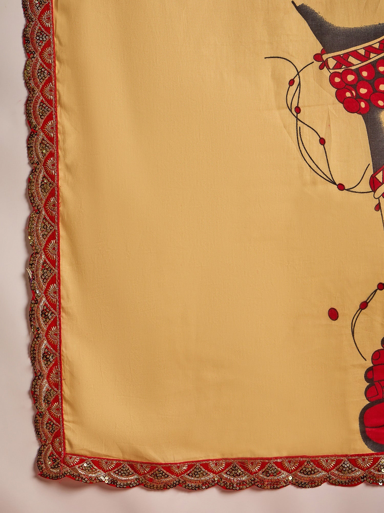 Red Silk Blend Large Zari Butta Banarasi Saree - Ressa