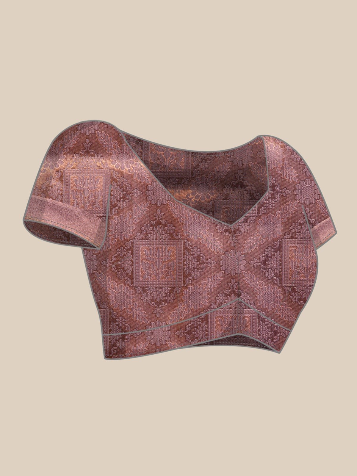 Rose Gold Kanjivaram Saree - Ressa