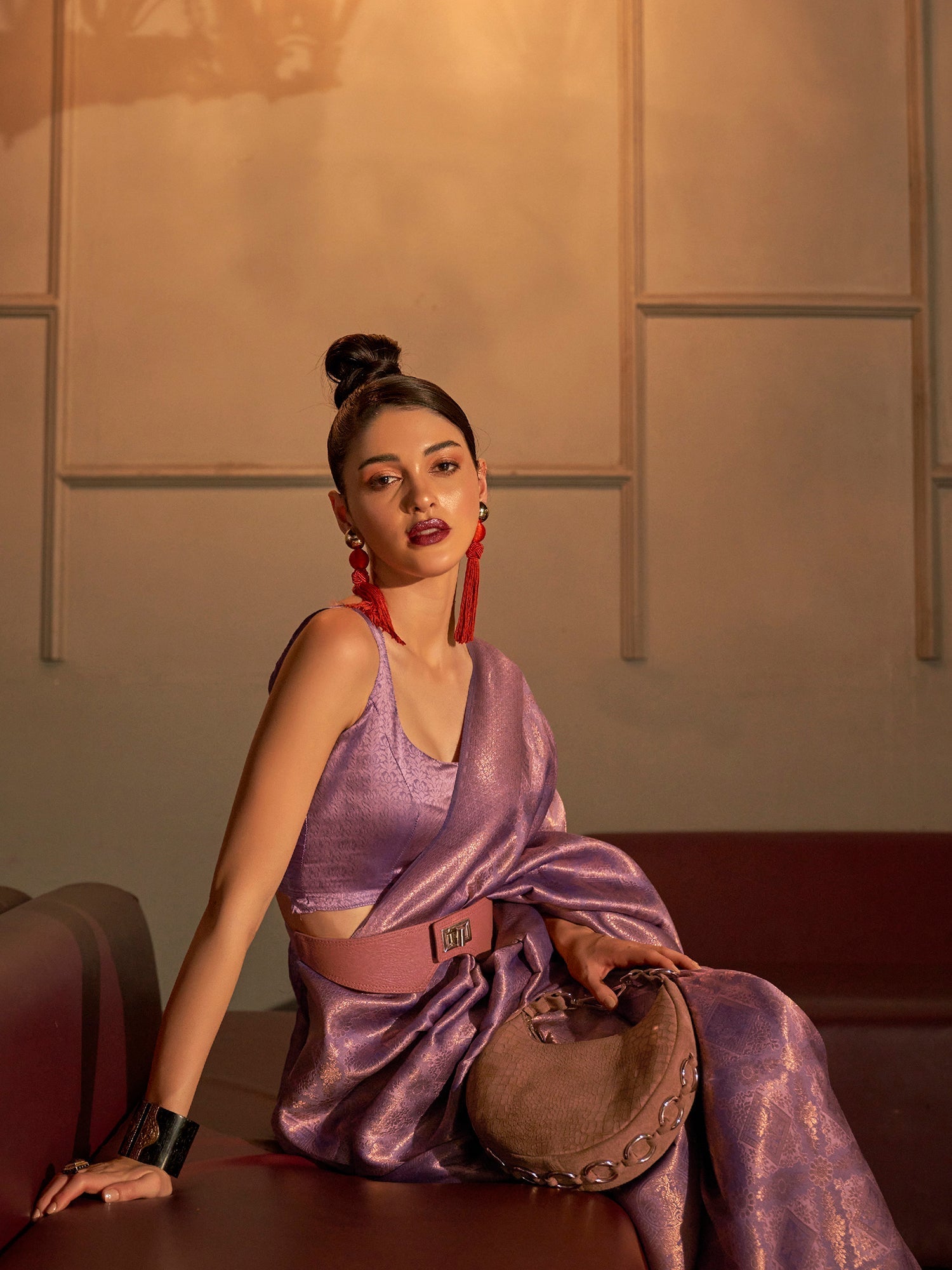 Rose Gold Kanjivaram Saree - Ressa