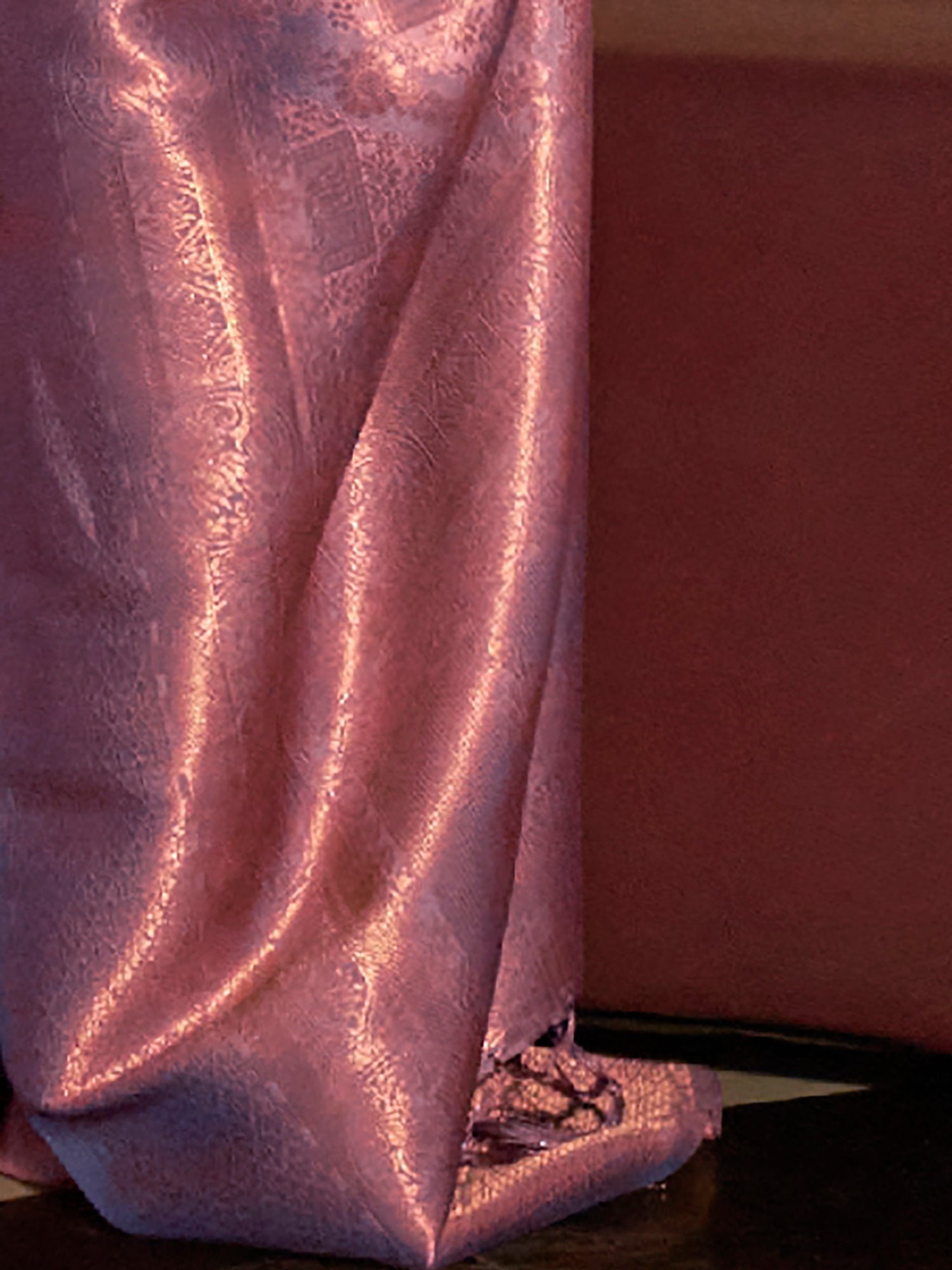 Rose Gold Kanjivaram Saree - Ressa