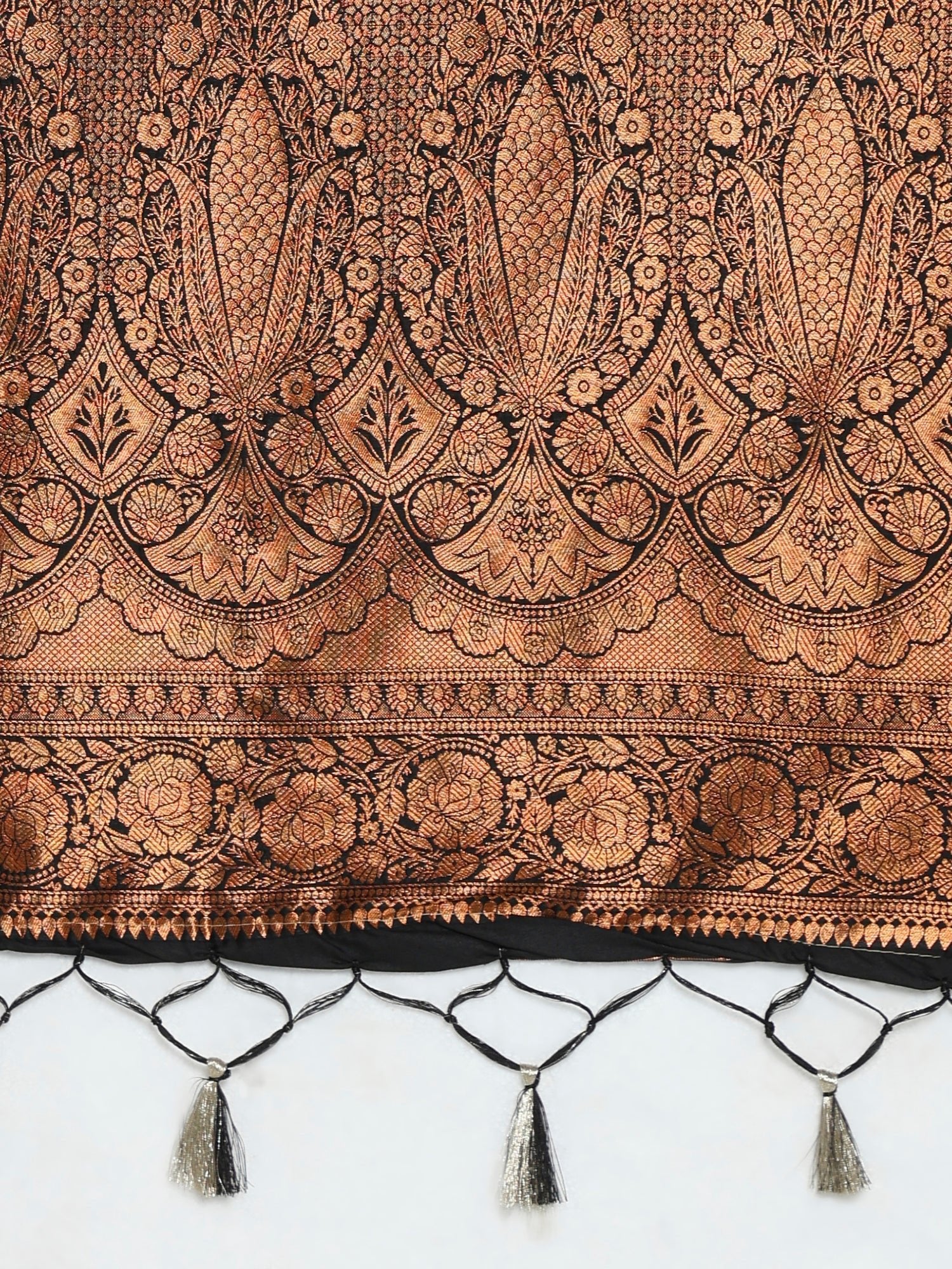 Royal Black Banarasi Silk Blend Saree - Ressa