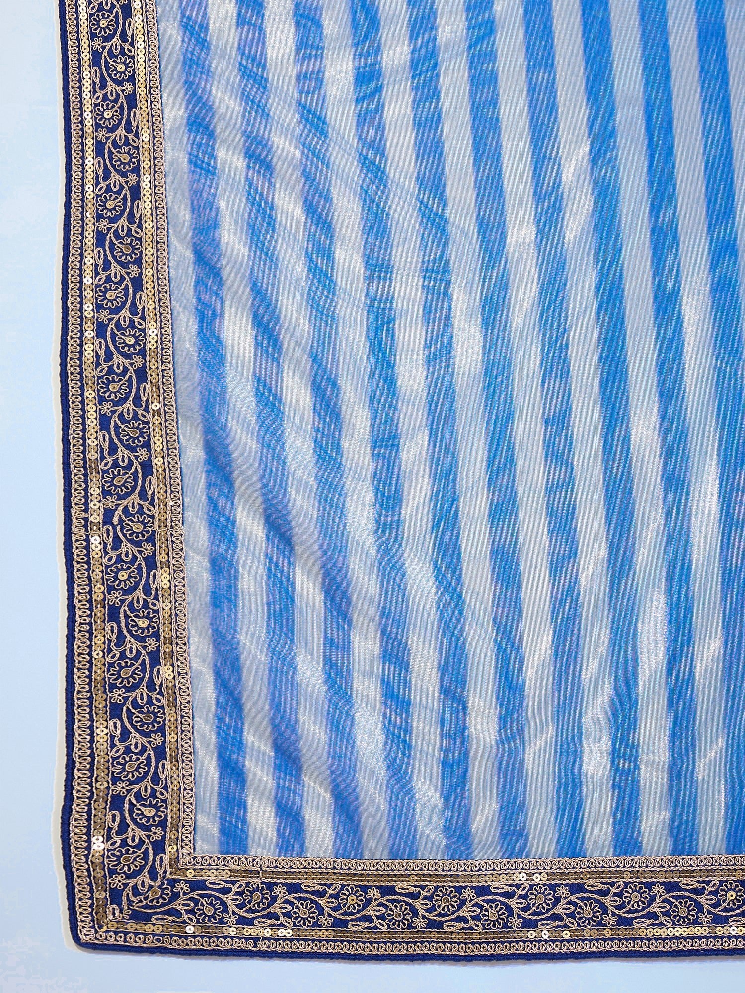 Royal Blue Tissue Silk Saree - Ressa