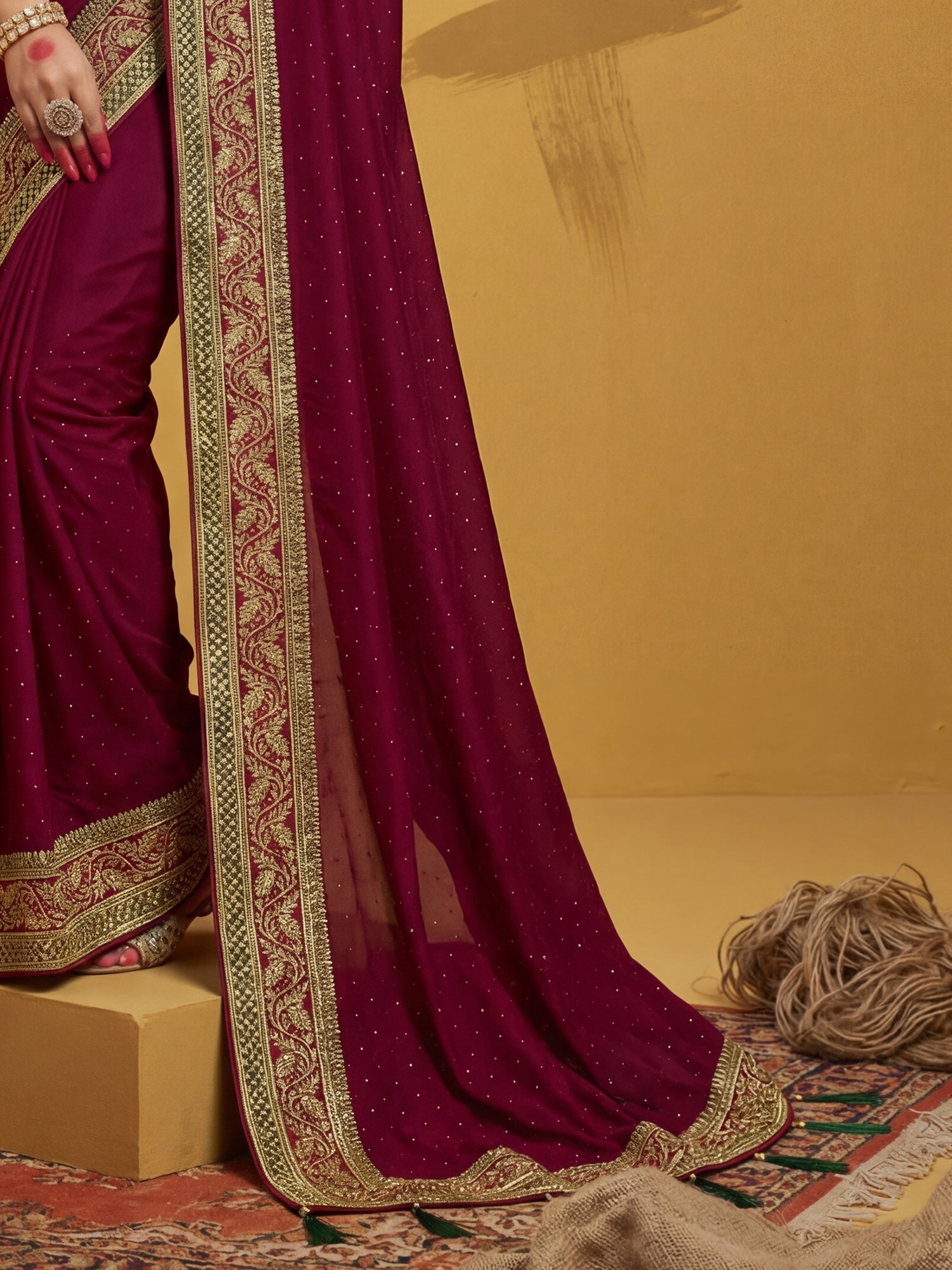 Royal Blue Tissue Silk Saree with Zari Stripes - Ressa