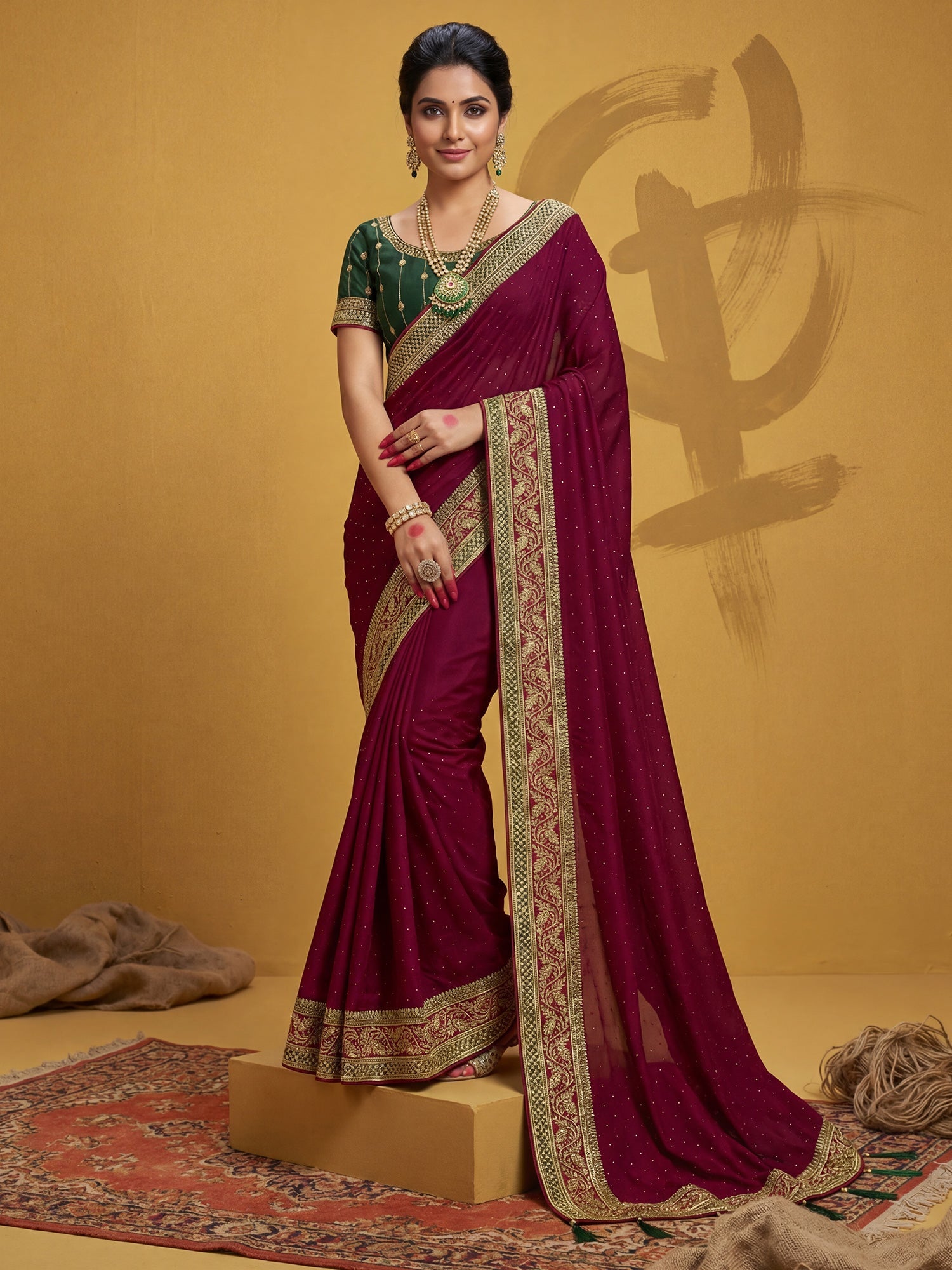 Royal Blue Tissue Silk Saree with Zari Stripes - Ressa