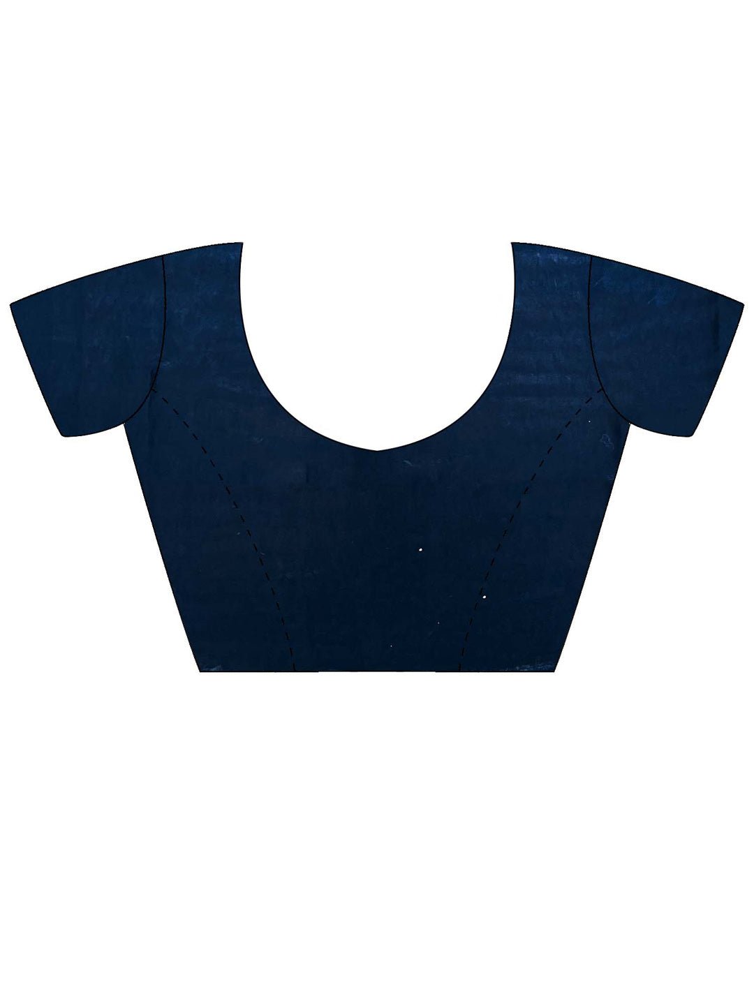 Royal Navy Blue Organza Saree with Gold Border - Ressa