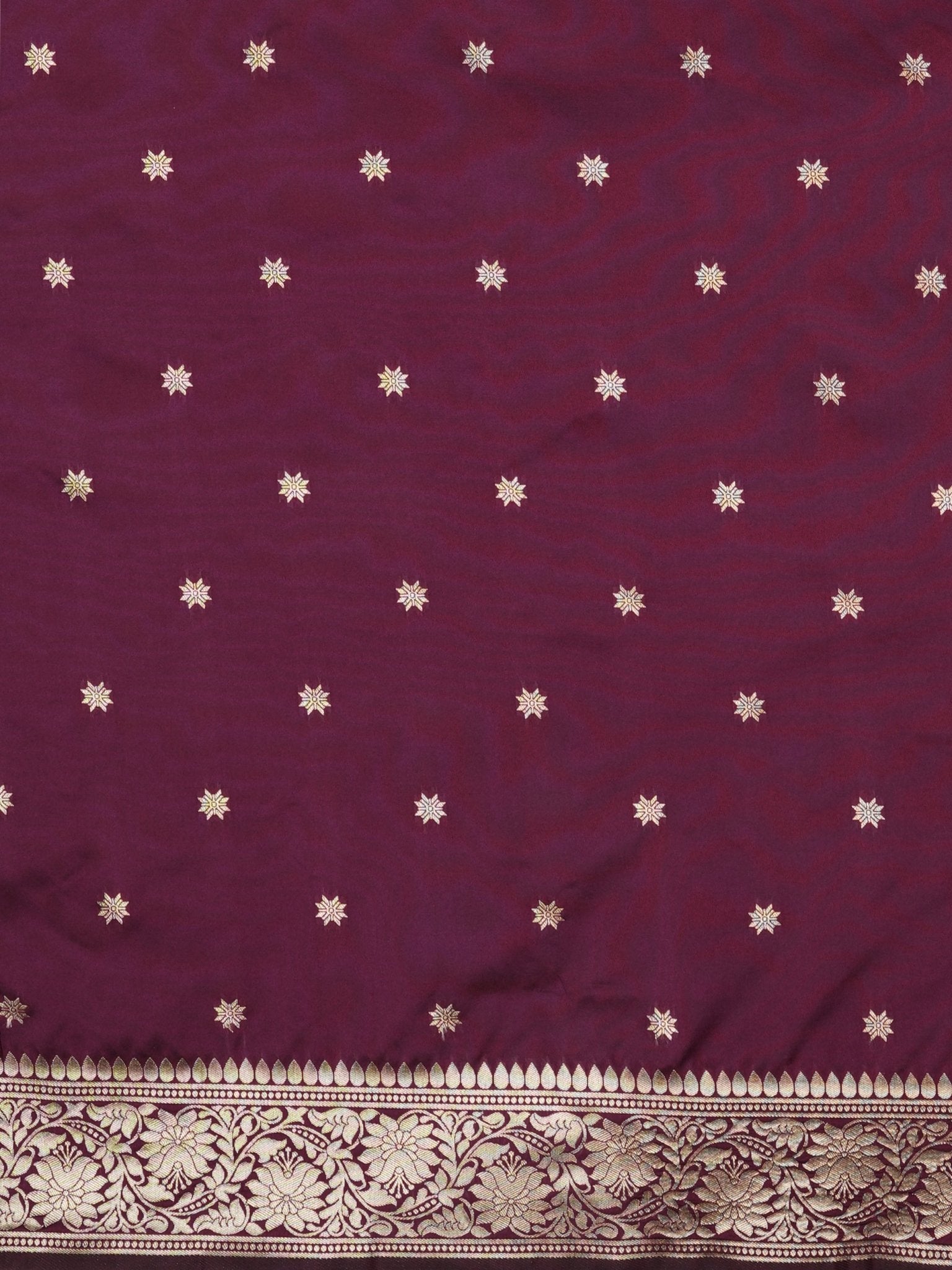 Royal Violet Banarasi Silk Blend Saree - Ressa