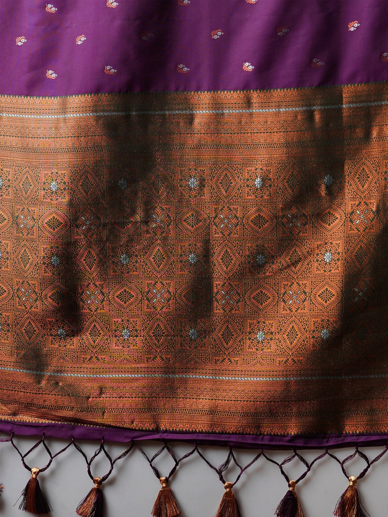 Royal Violet Banarasi Silk Blend Saree - Ressa