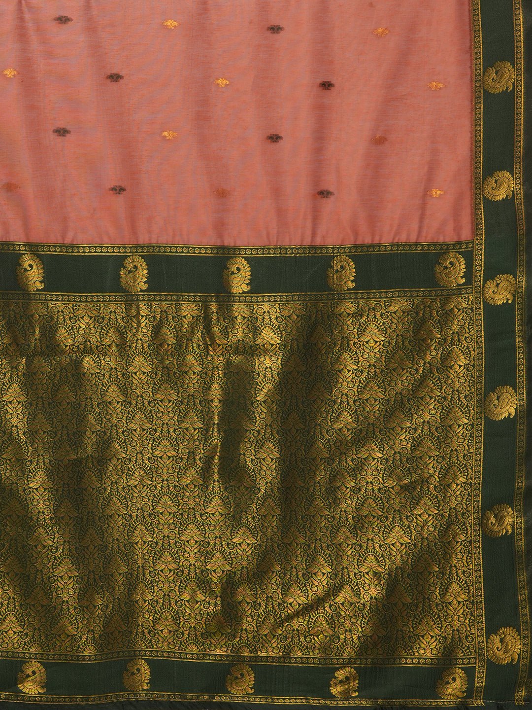 Russet Brown Kanjivaram Silk Saree - Ressa