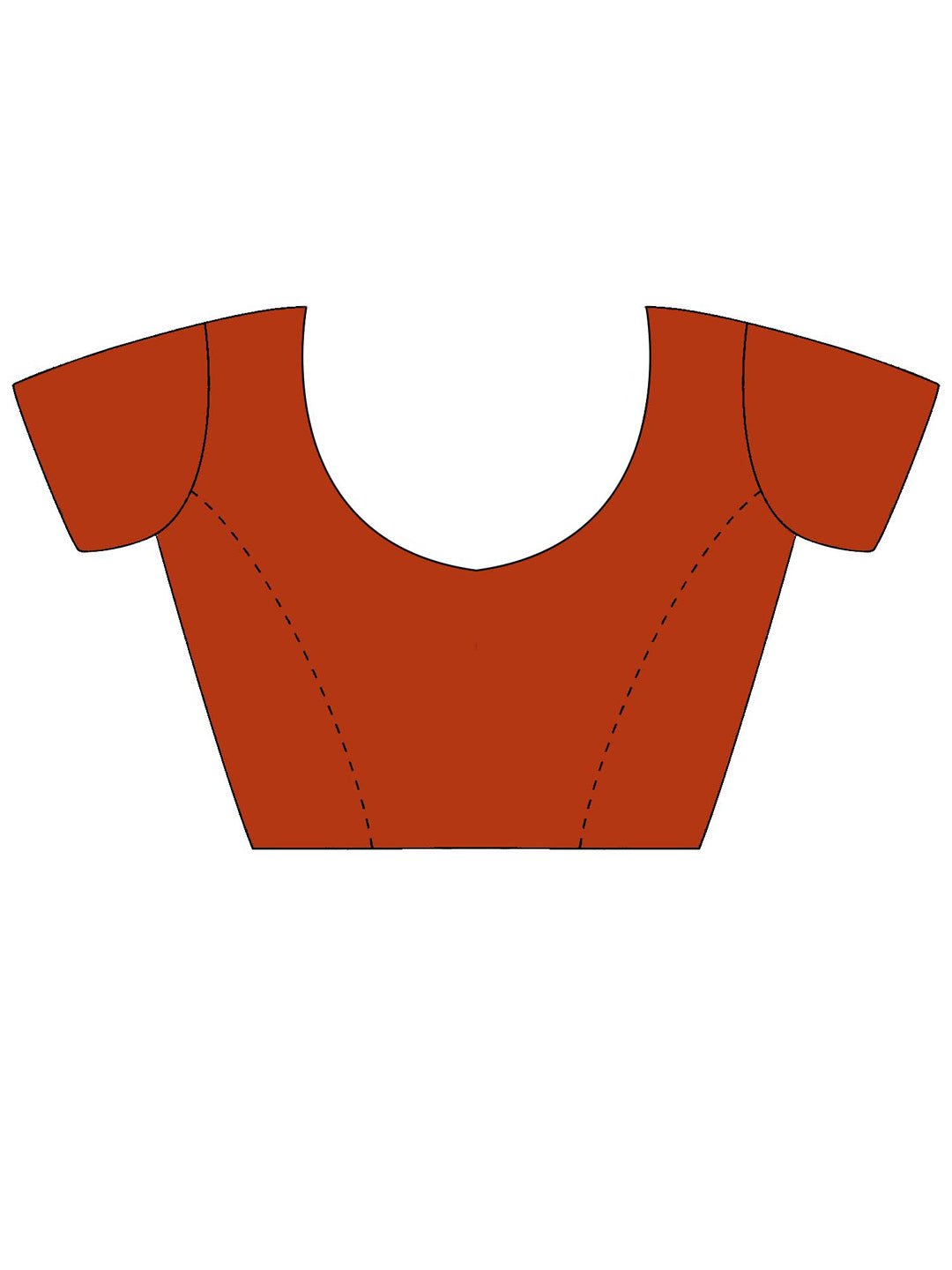 Rust Orange Chiffon Embroidered Border Saree - Ressa
