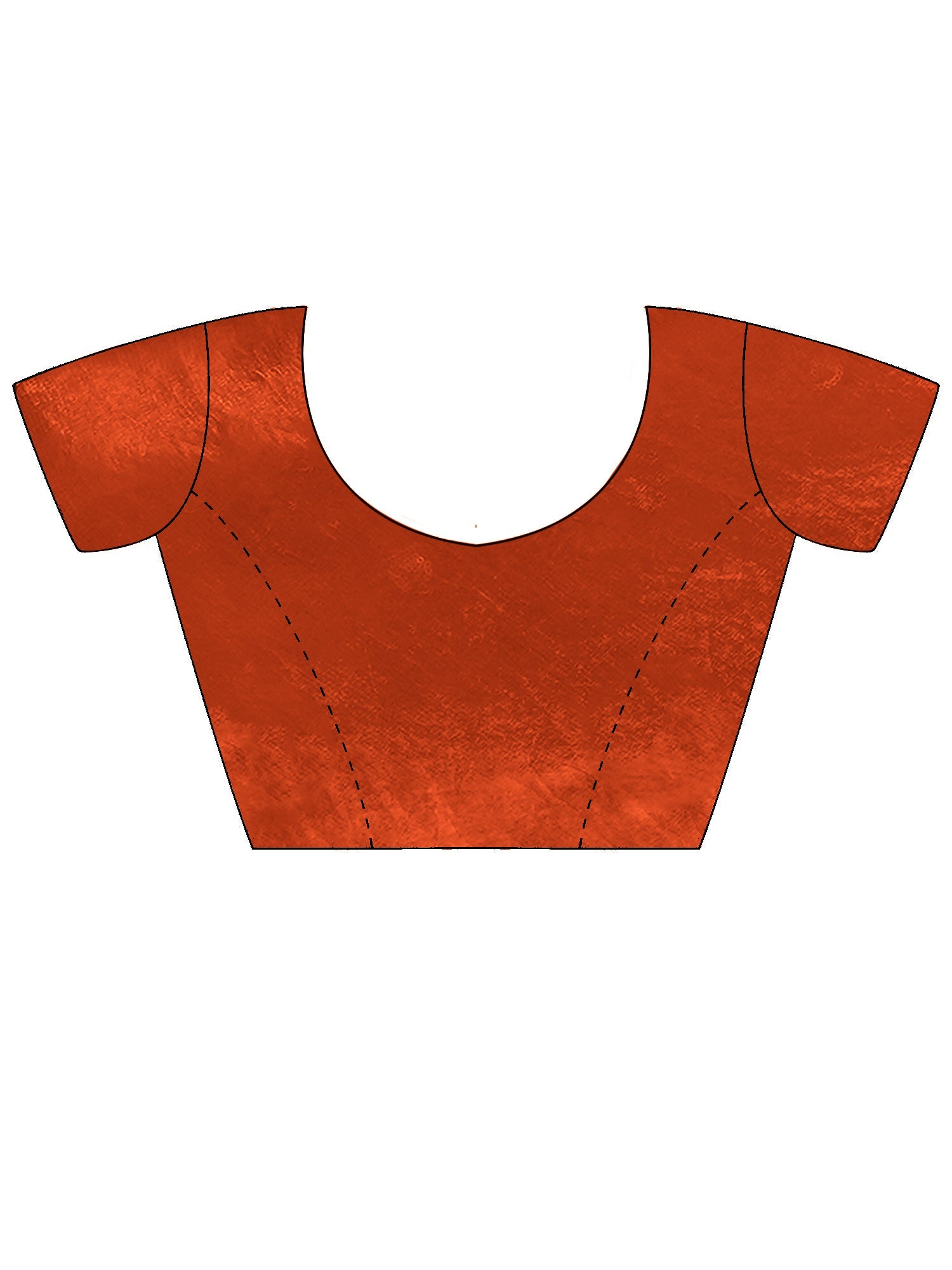 Rust Orange & Magenta Pink Organza Saree - Ressa