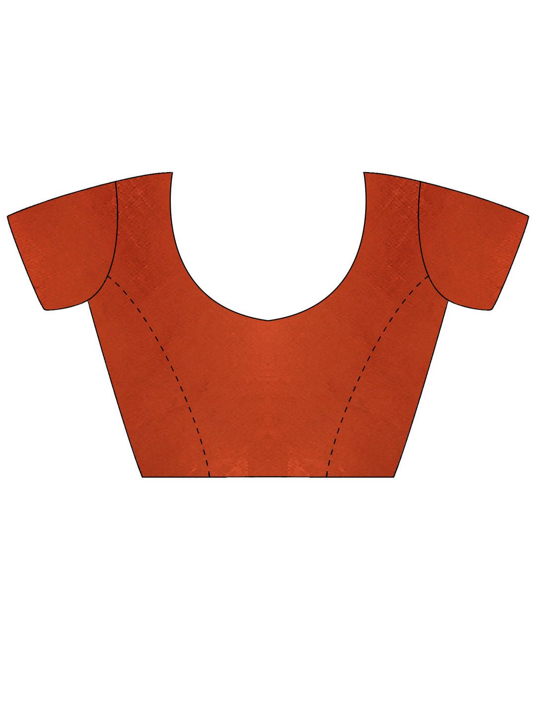 Rust Orange Paper Silk Saree - Ressa