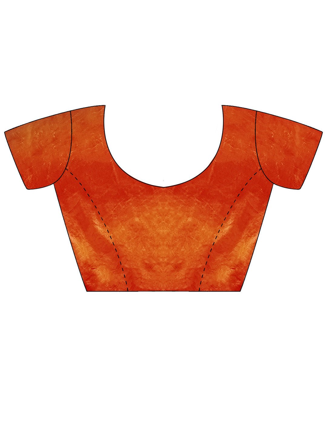 Rust Orange Satin Emblished Party Wear Saree - Ressa