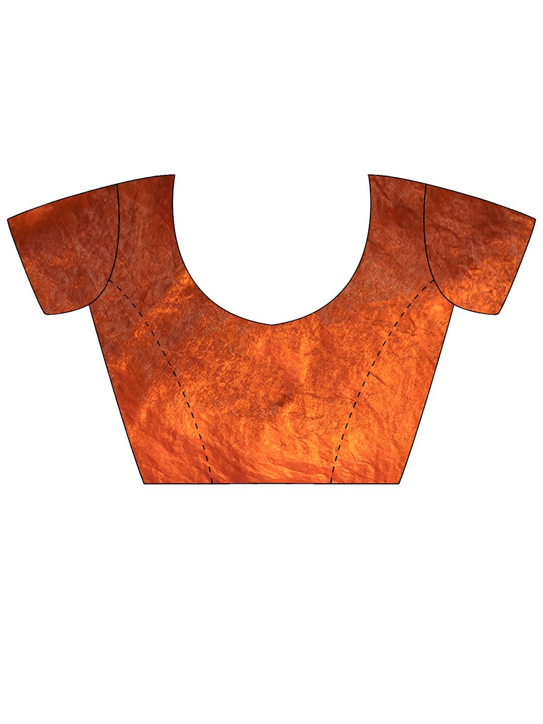 Rust Orange Satin Party Wear Saree - Ressa