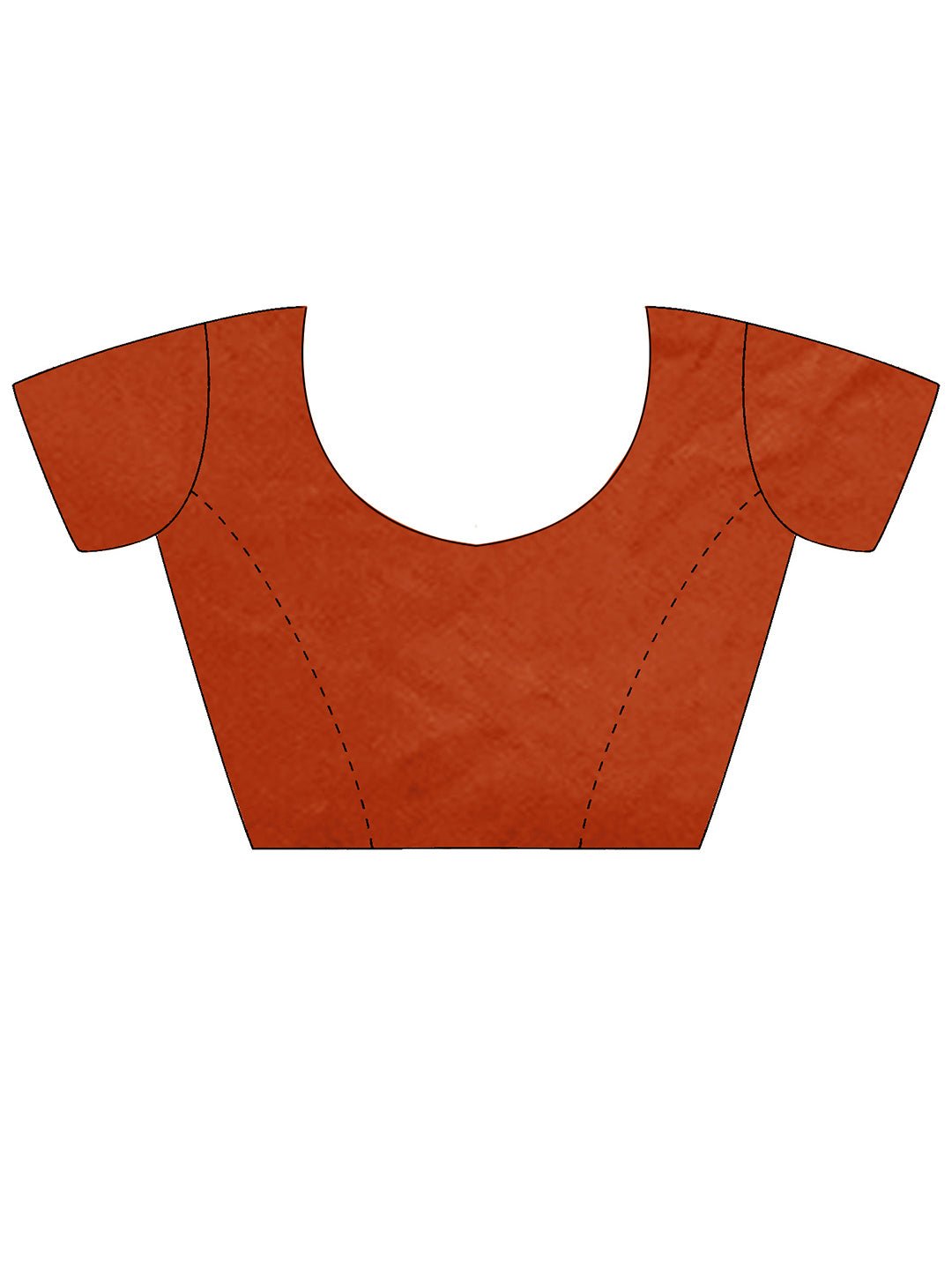 Rust Orange Satin Saree - Ressa