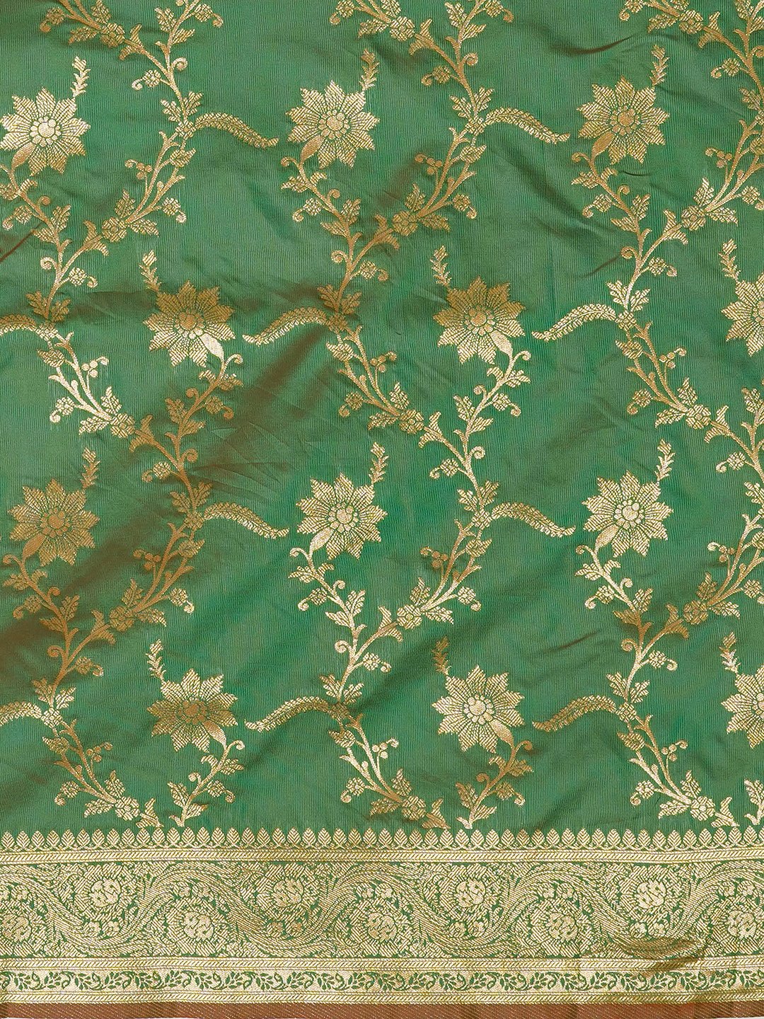 Sage Green Banarasi Silk Saree - Ressa