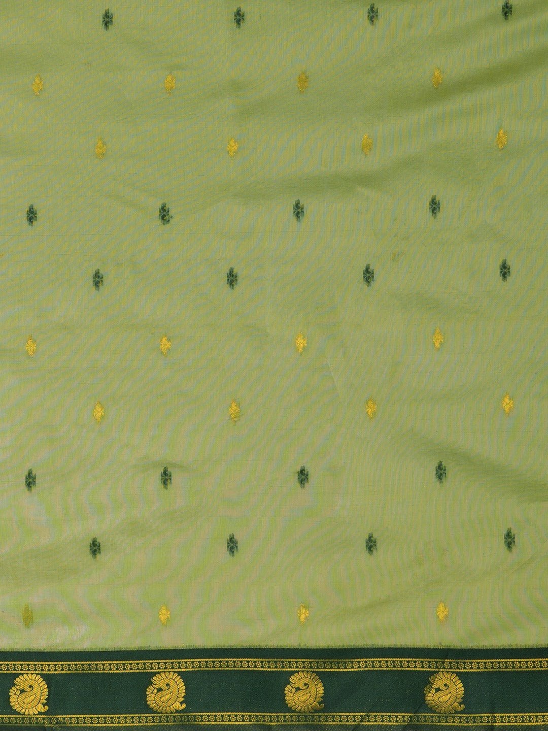 Sage Green Maheshwari silk Saree - Ressa