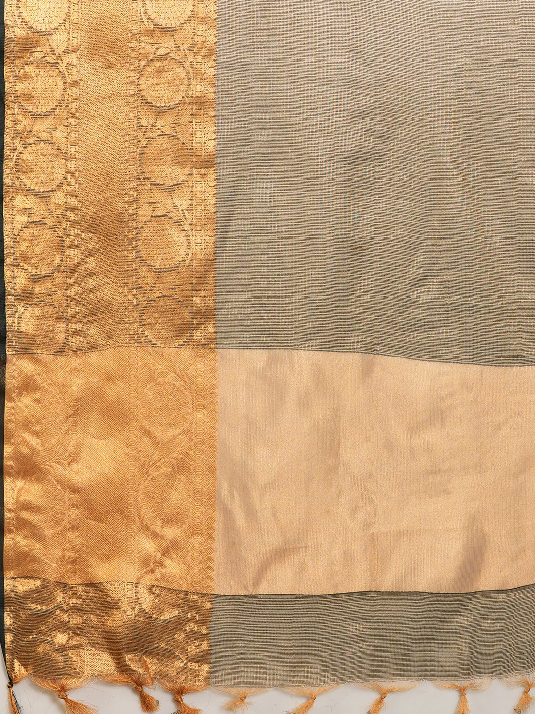 Sage Olive Green Cotton Saree - Ressa
